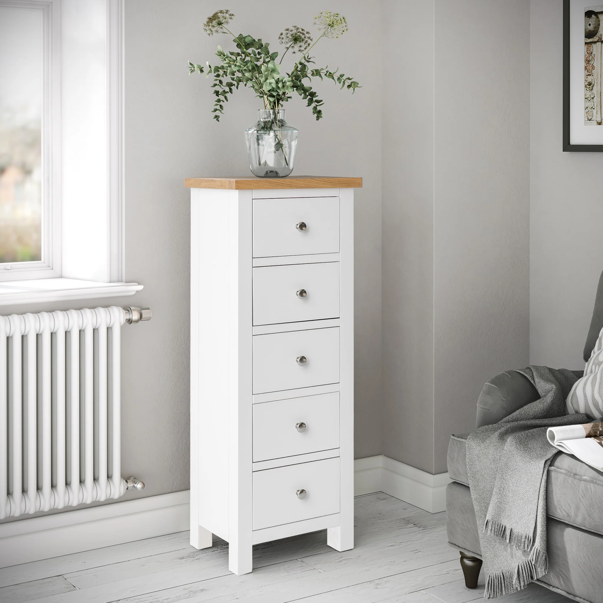 Farro 5 Drawer Tallboy Chest - Image 3