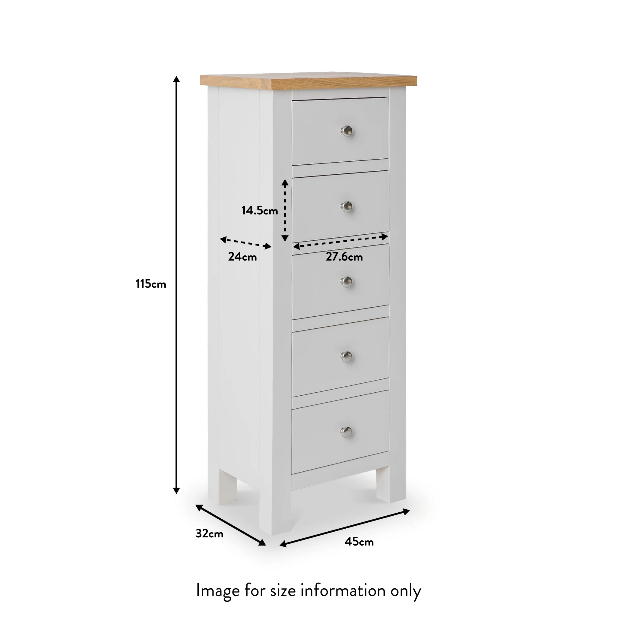 Farro 5 Drawer Tallboy Chest - Image 42