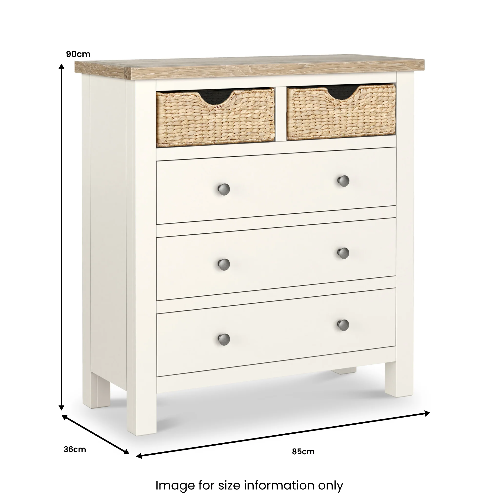 Farro Basket 2 Over 3 Drawer Chest - Image 15