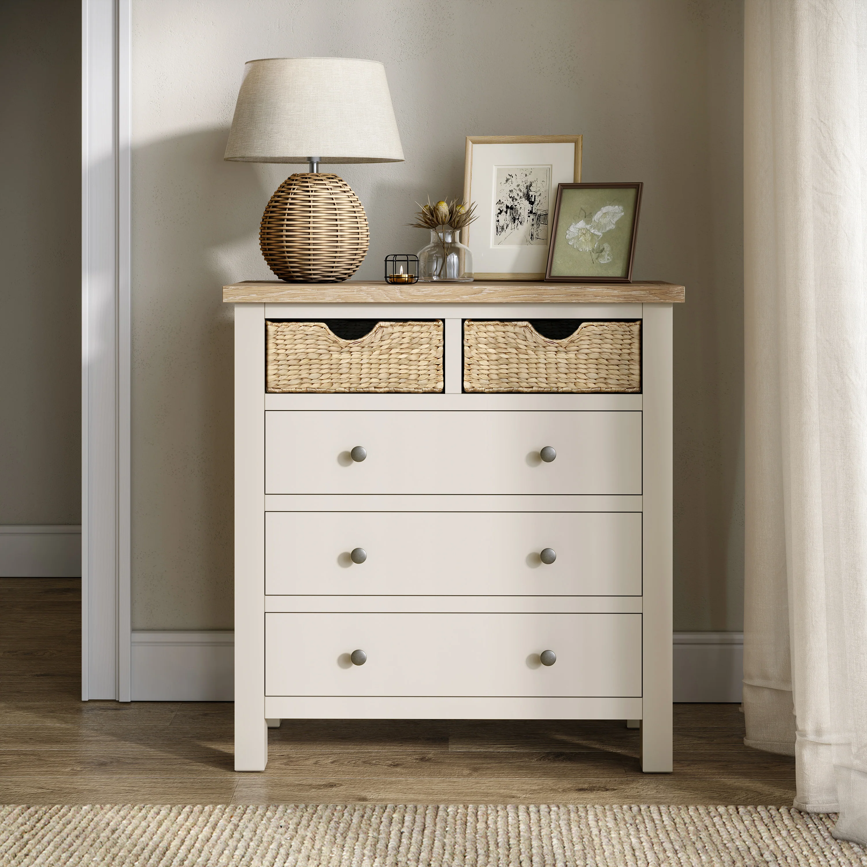 Farro Basket 2 Over 3 Drawer Chest - Image 2