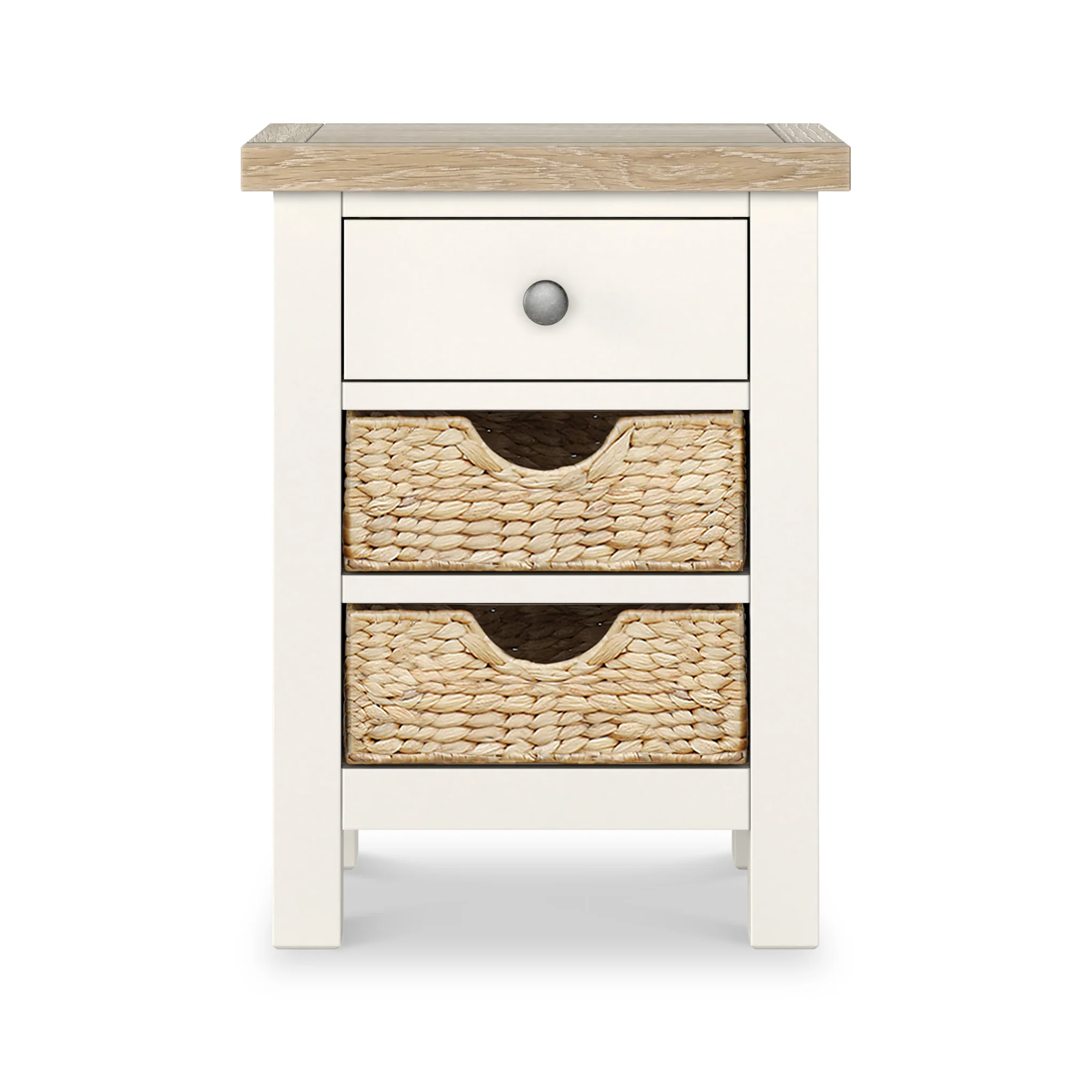Farro Basket 3 Drawer Bedside Table - Image 3