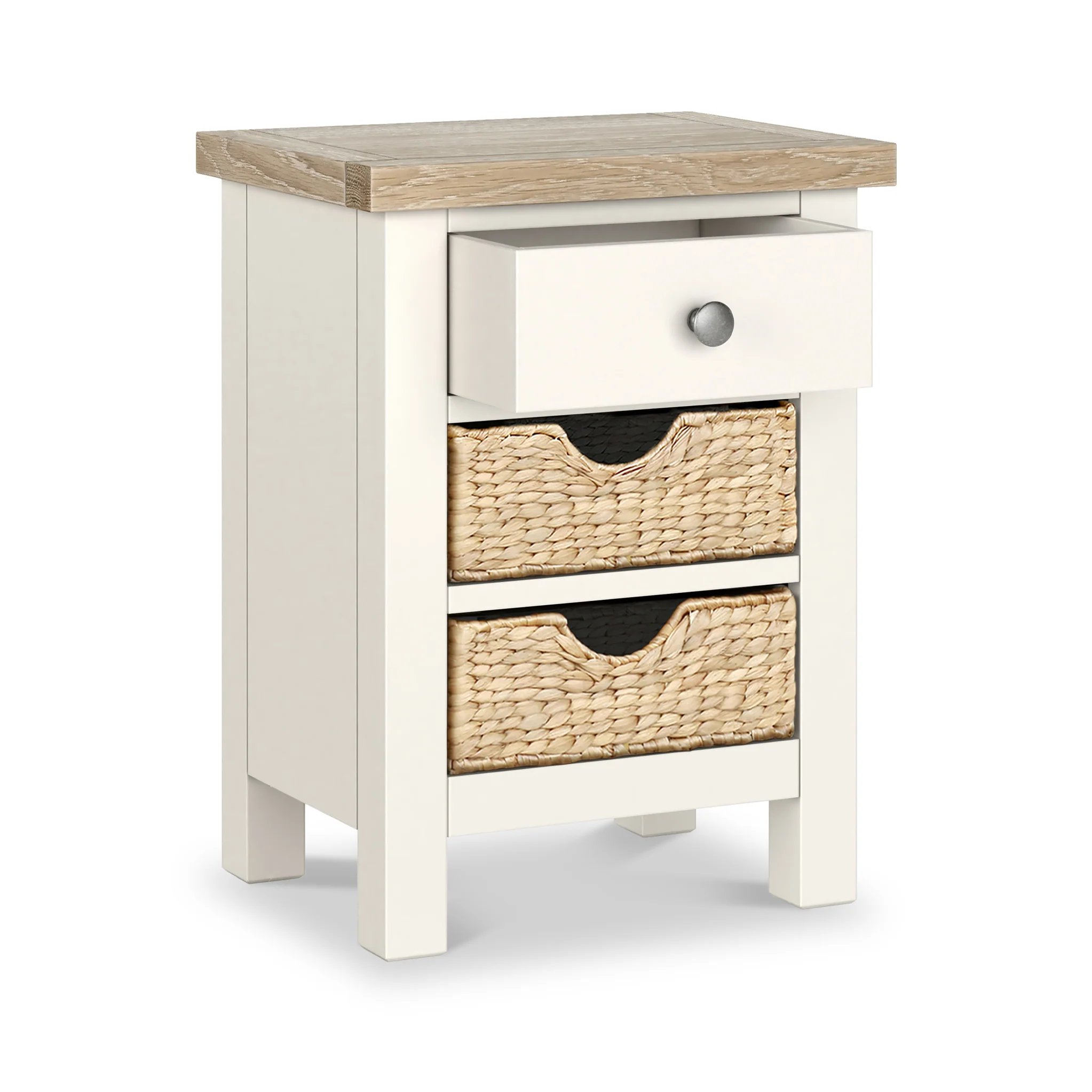 Farro Basket 3 Drawer Bedside Table - Image 4