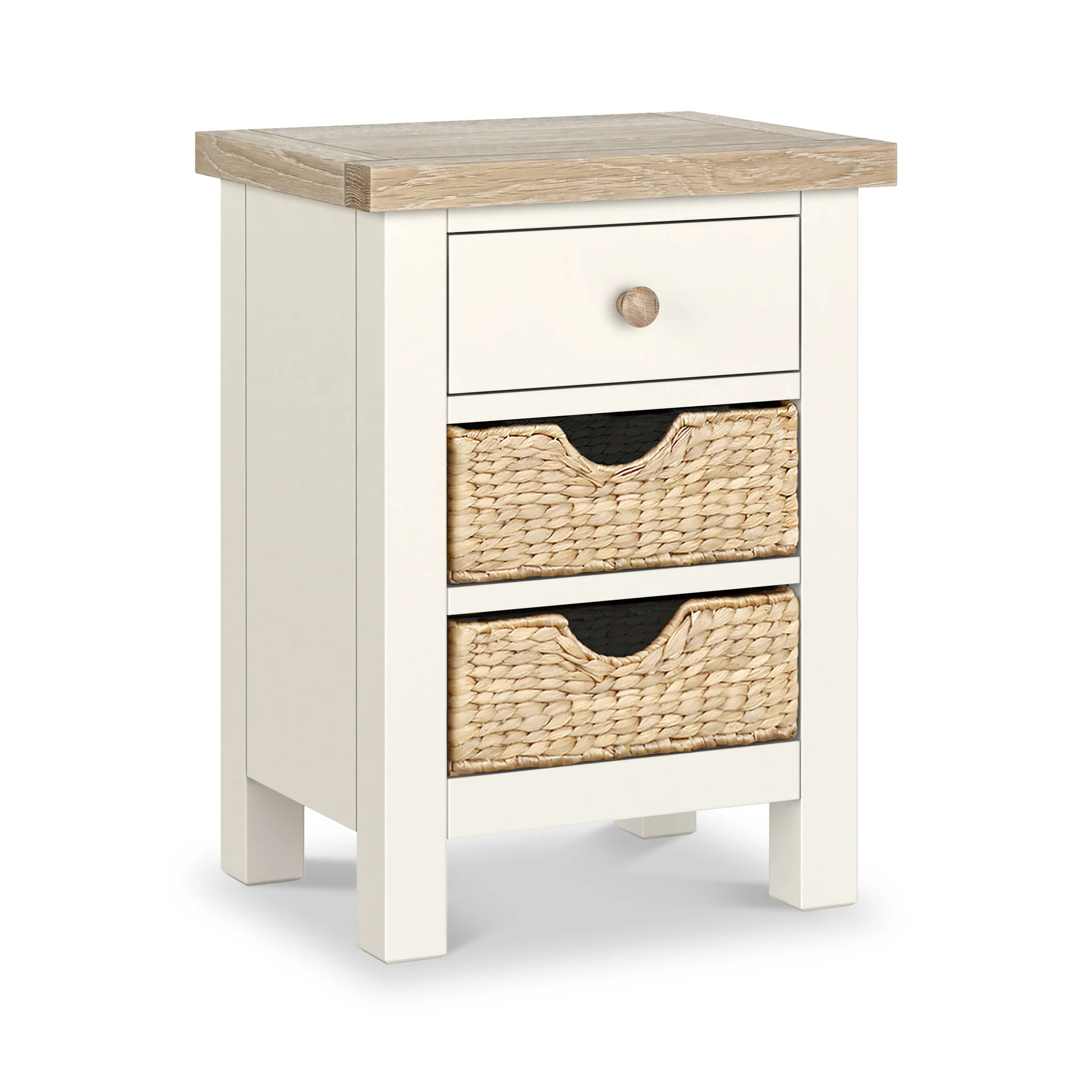 Farro Basket 3 Drawer Bedside Table - Image 5