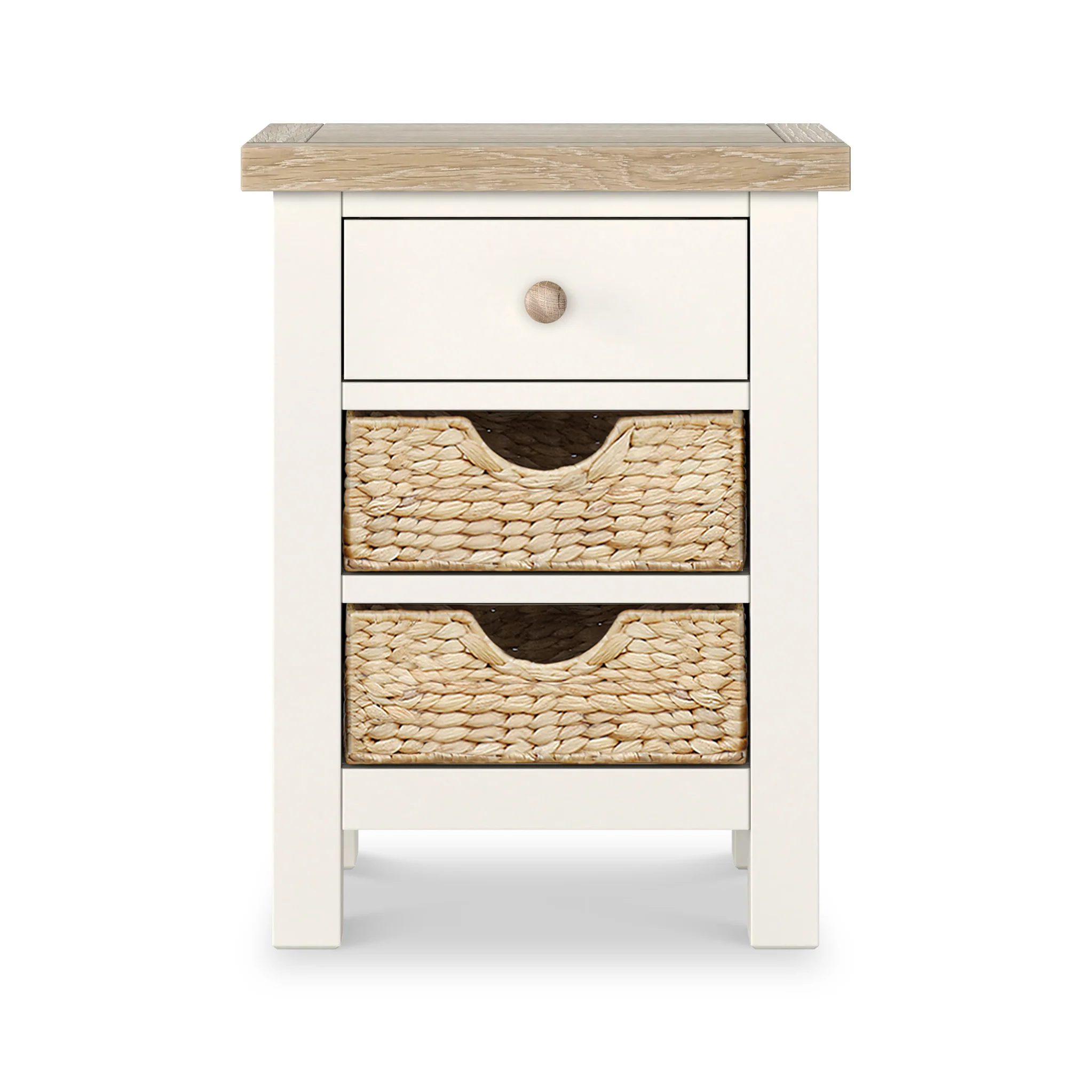 Farro Basket 3 Drawer Bedside Table - Image 7