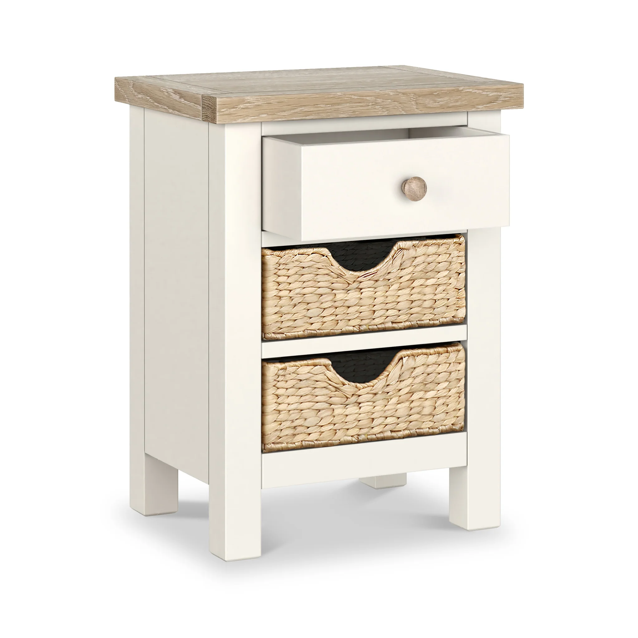 Farro Basket 3 Drawer Bedside Table - Image 8