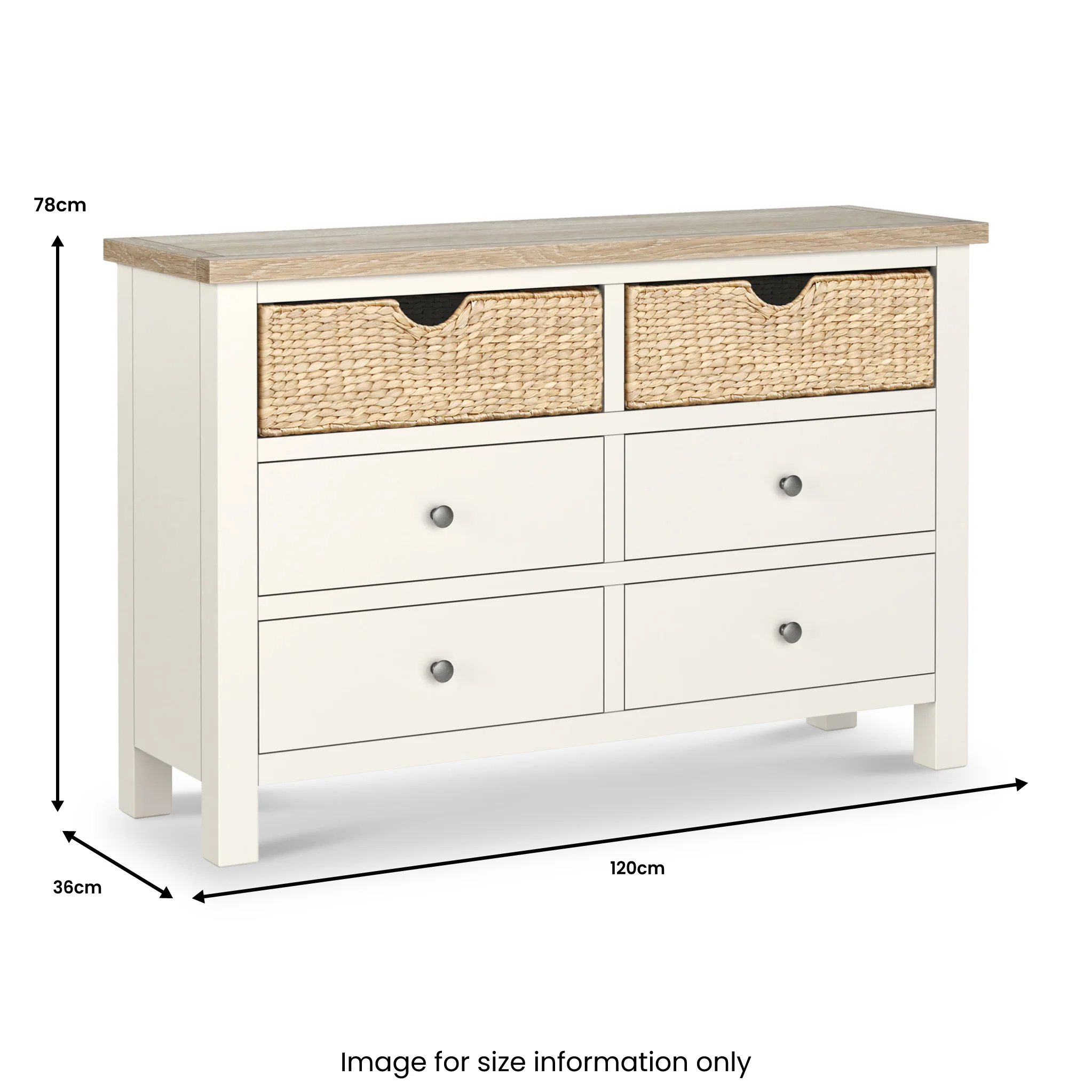 Farro Basket 6 Drawer Chest - Image 14
