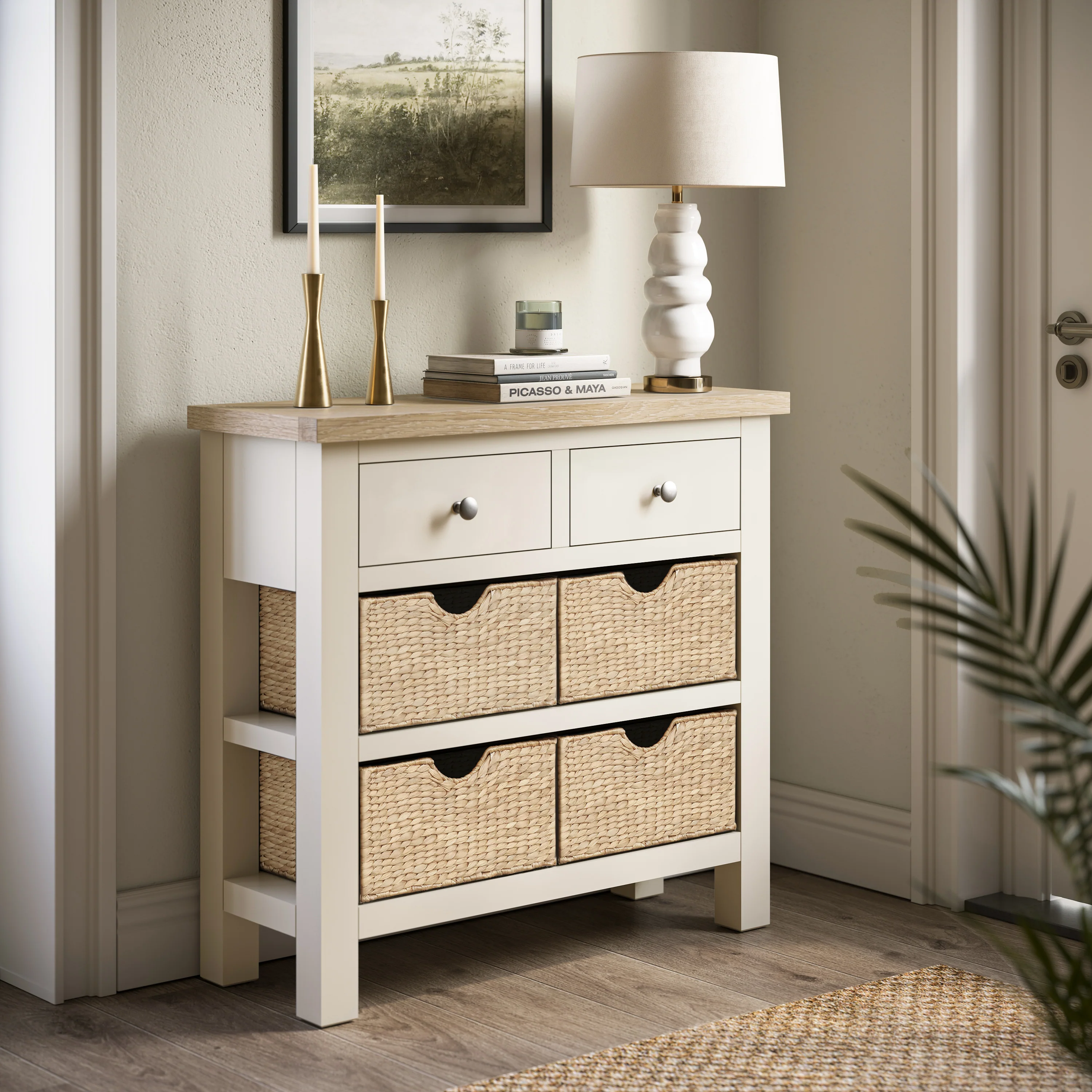 Farro Basket Console Table - Image 2