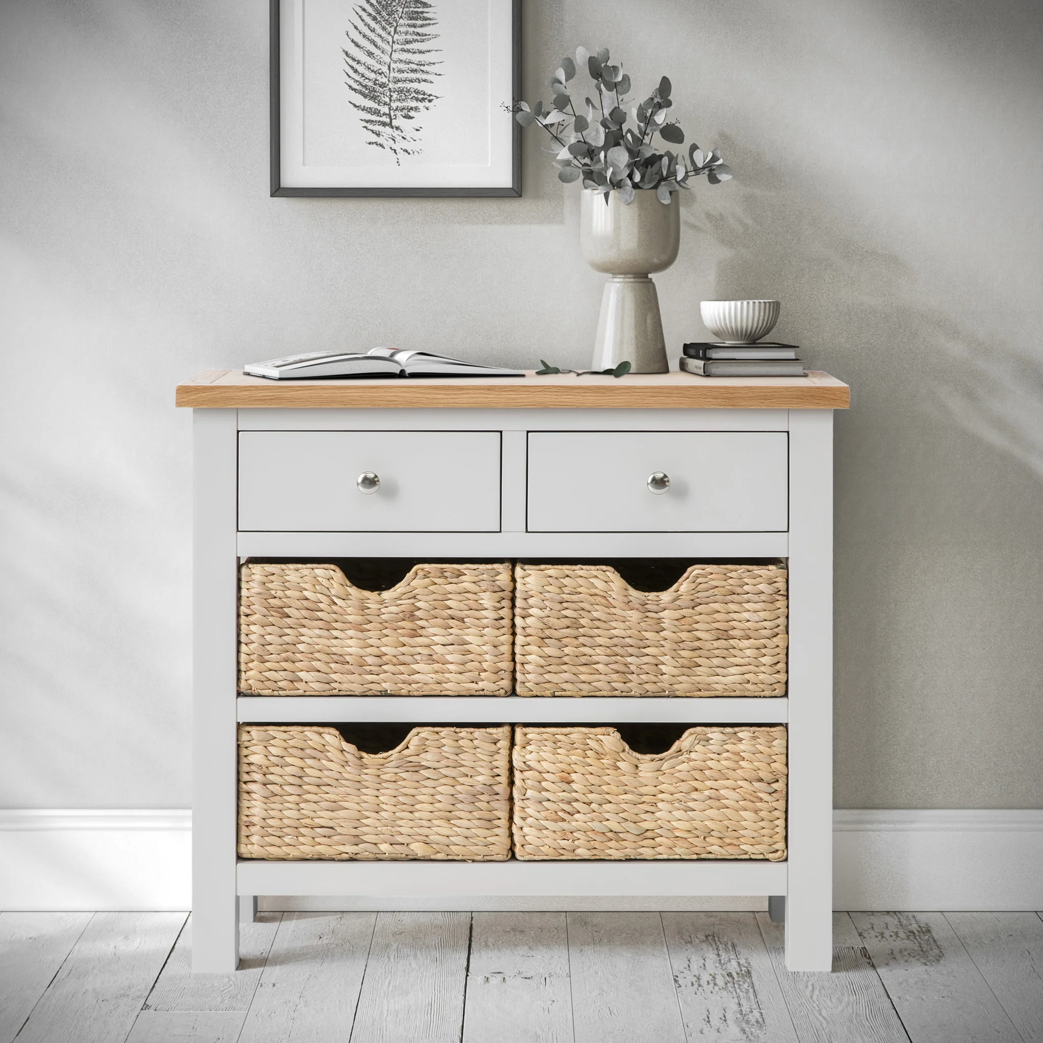 Farro Console Table with Baskets - Image 3