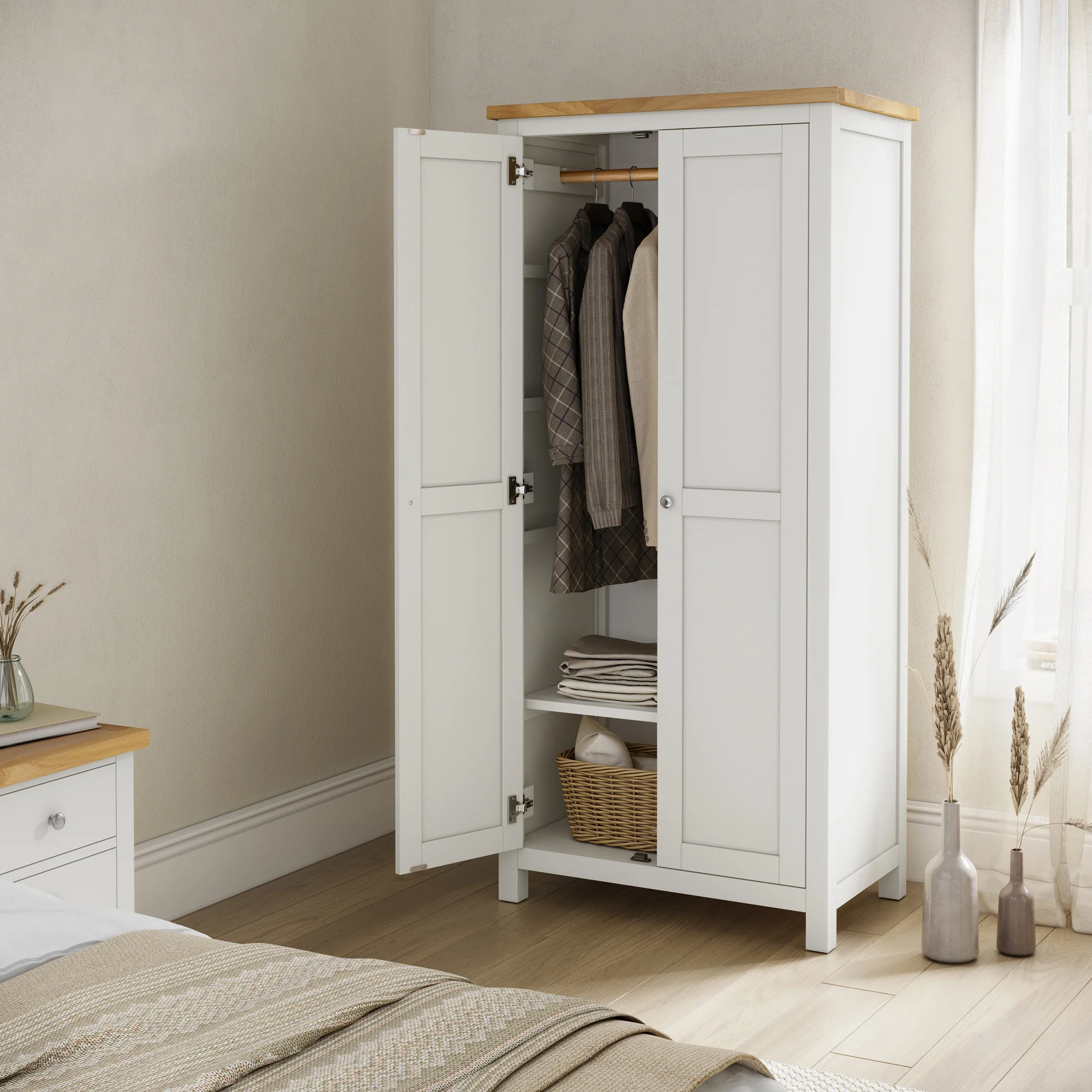 Farro Double Full Hanging Wardrobe - Image 2