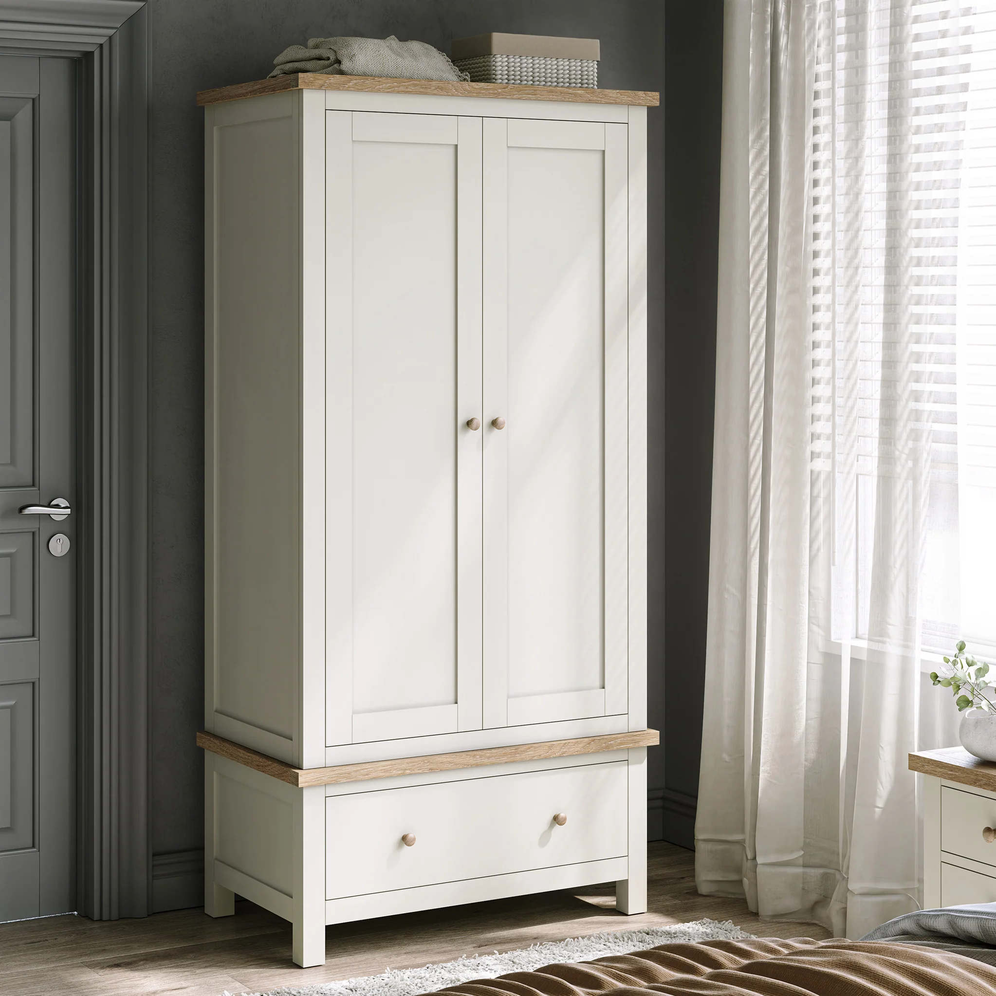 Farro Double Wardrobe with Drawers - Image 17
