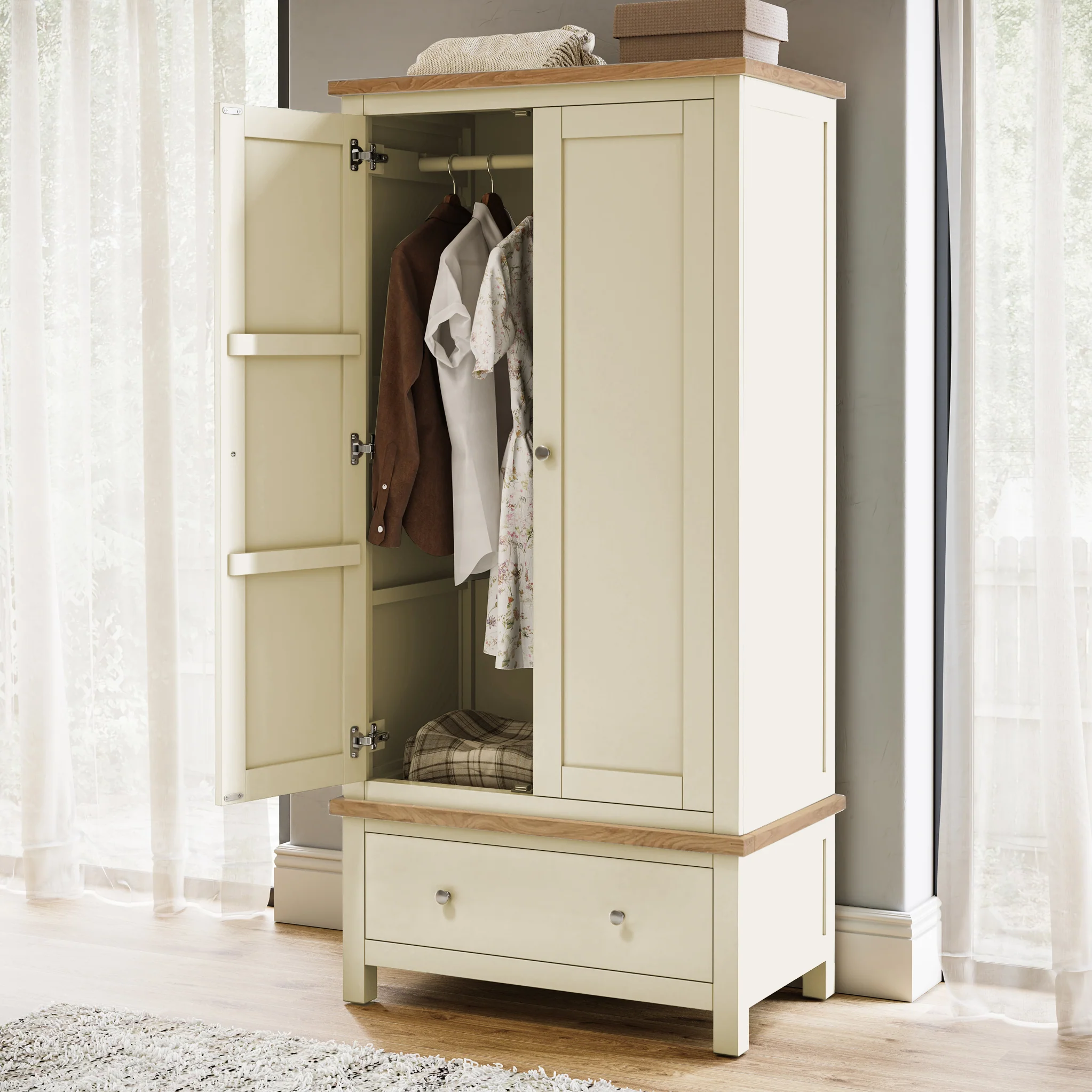 Farro Double Wardrobe with Drawers - Image 32