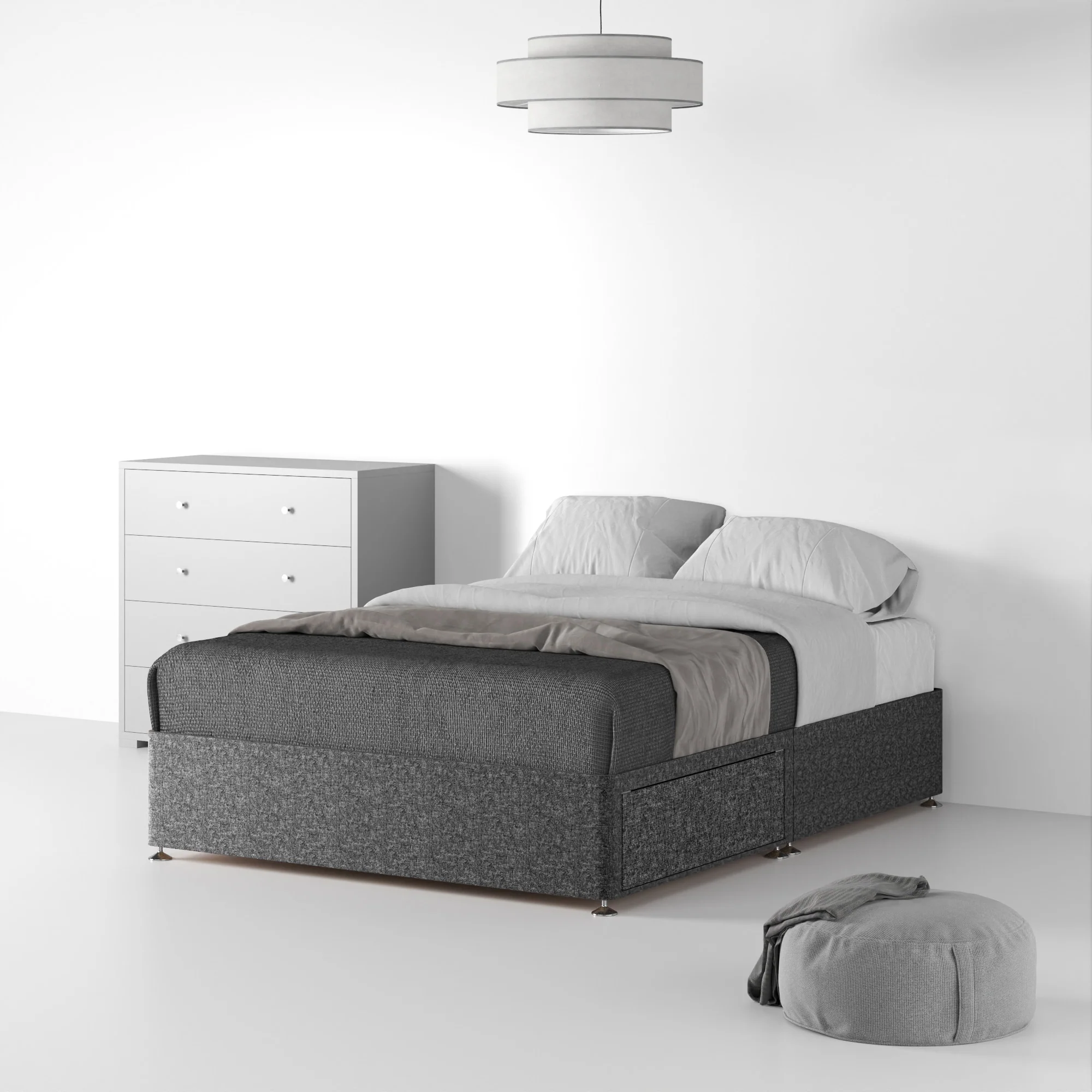 Farrow Linen Divan Bed Base - Image 10