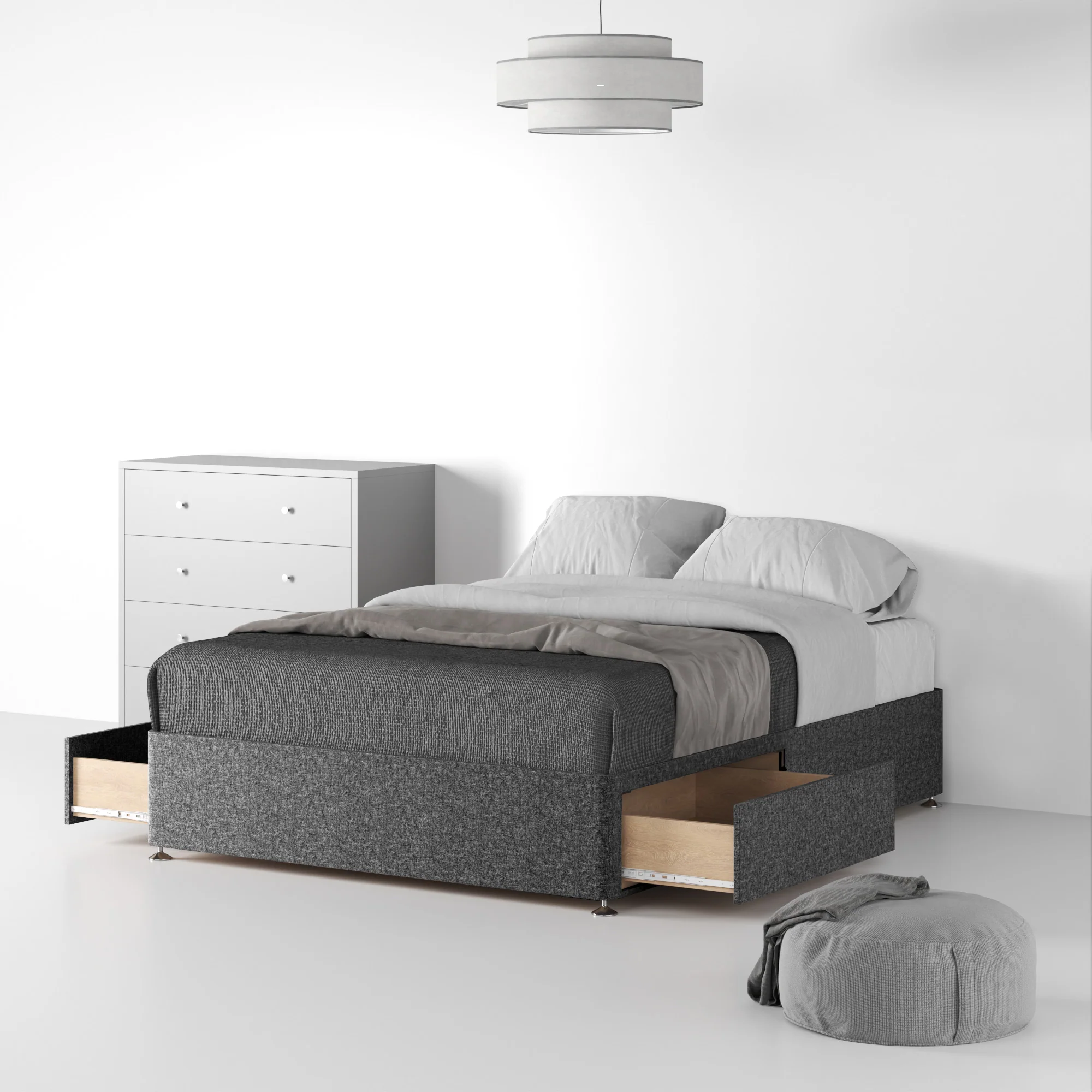 Farrow Linen Divan Bed Base - Image 11
