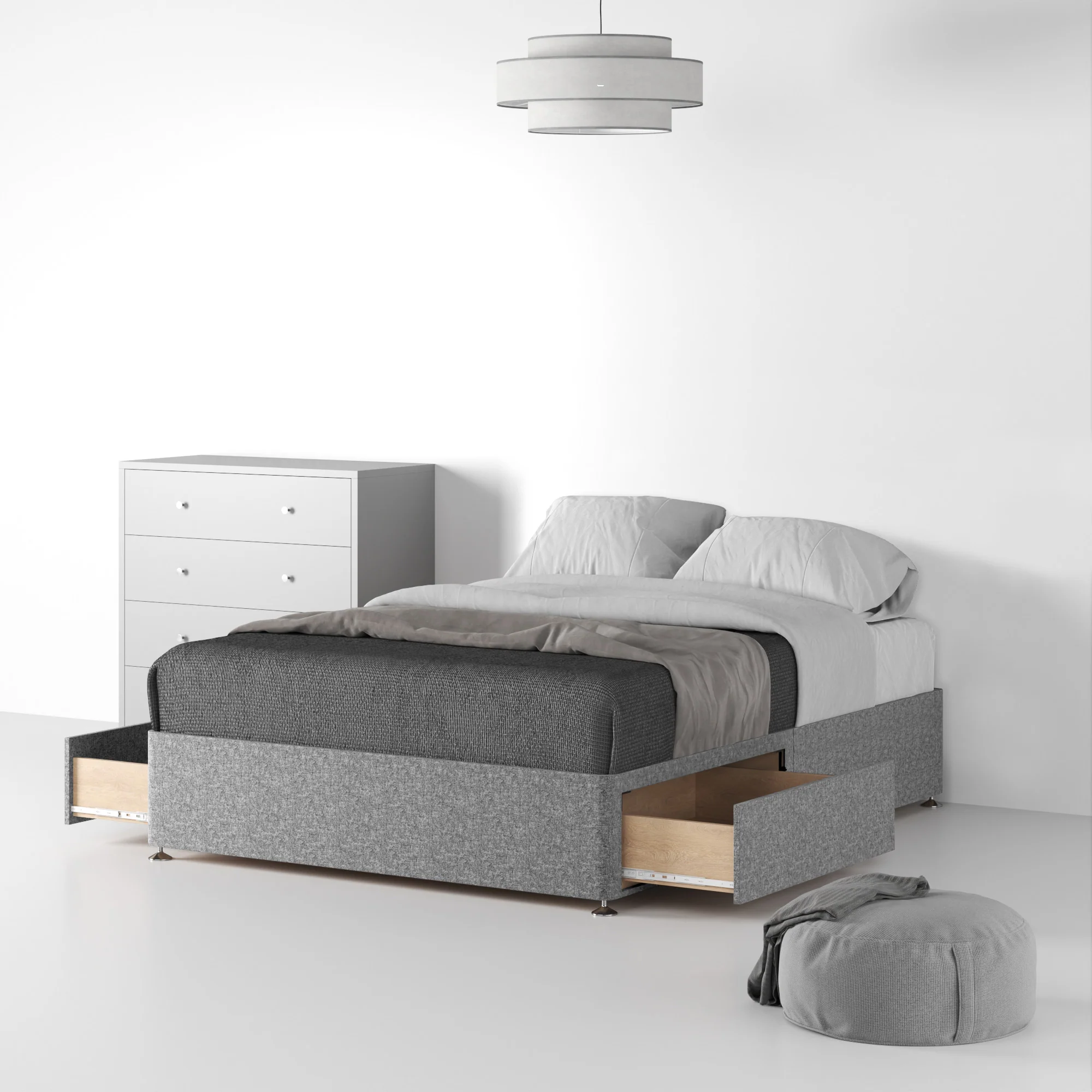 Farrow Linen Divan Bed Base - Image 15