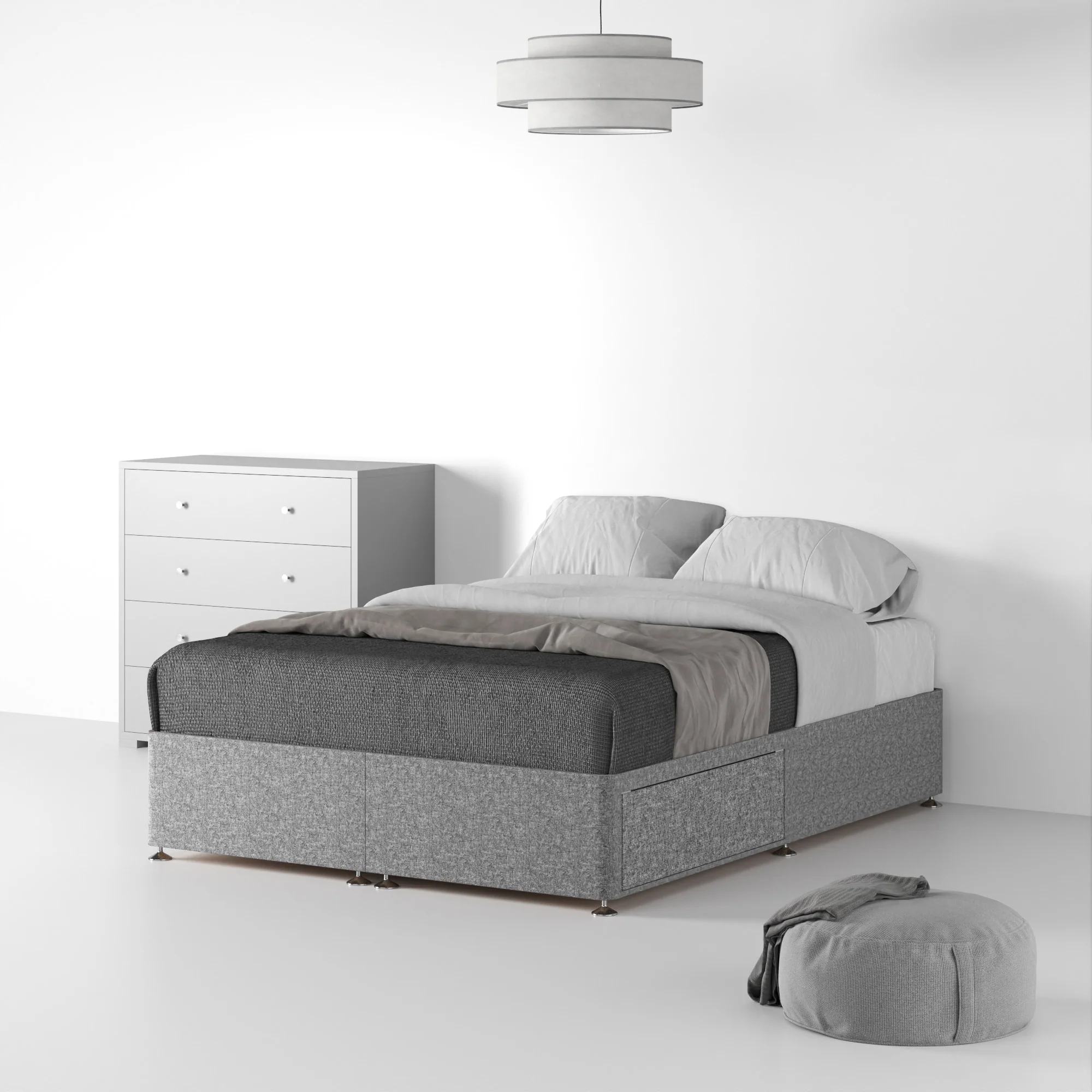 Farrow Linen Divan Bed Base - Image 16