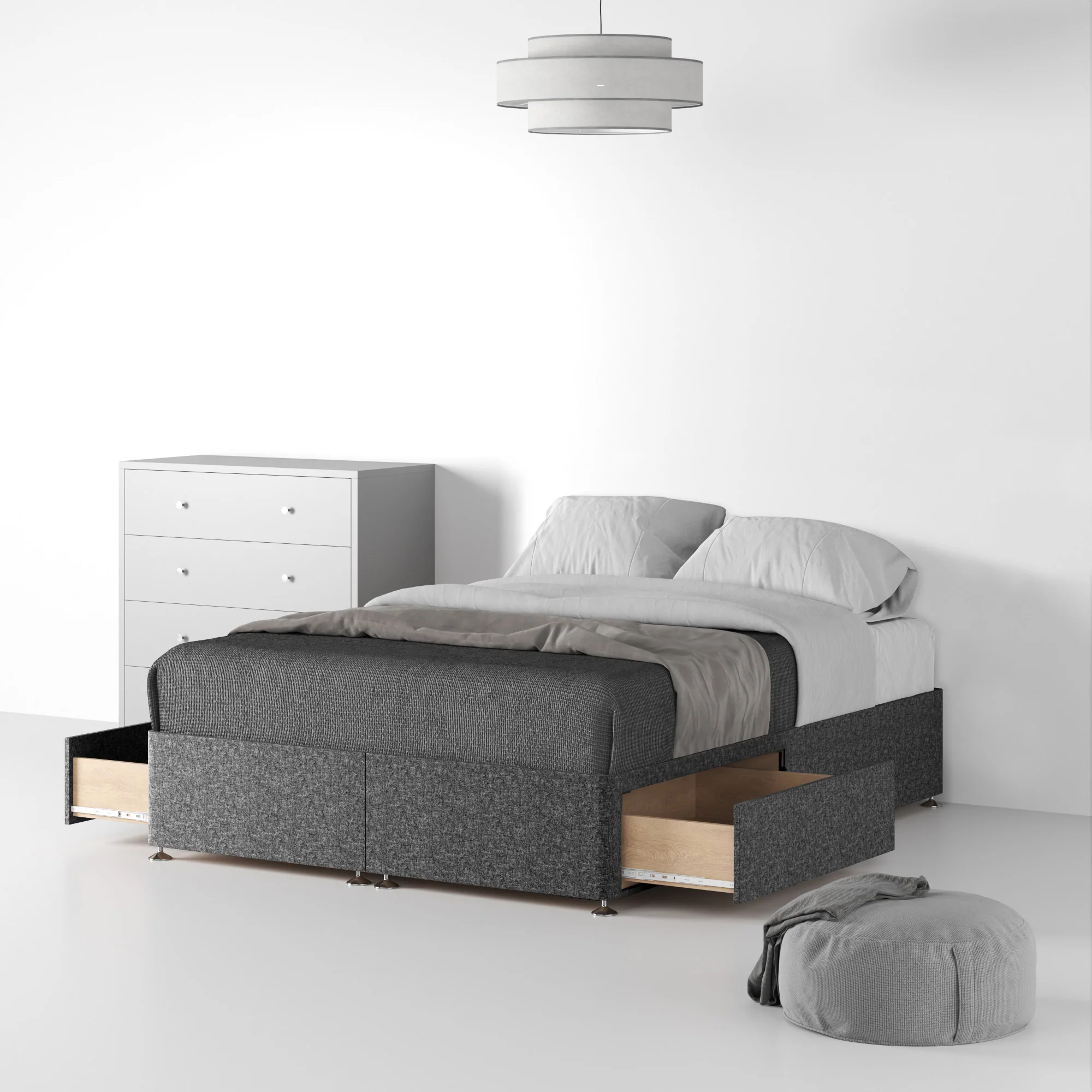 Farrow Linen Divan Bed Base - Image 18