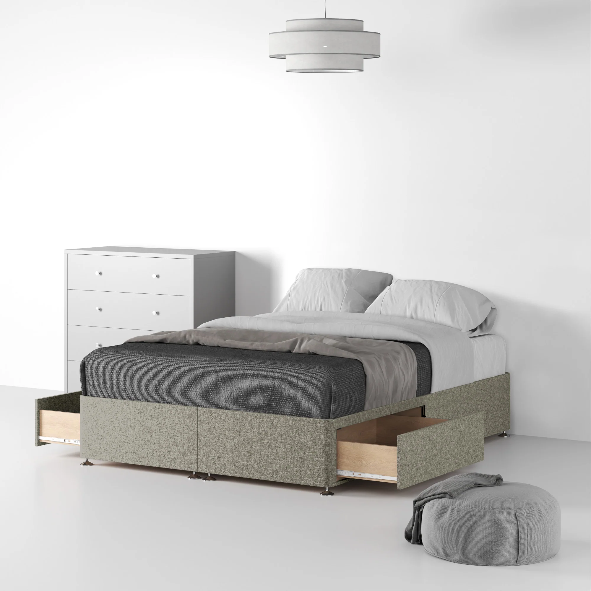 Farrow Linen Divan Bed Base - Image 20