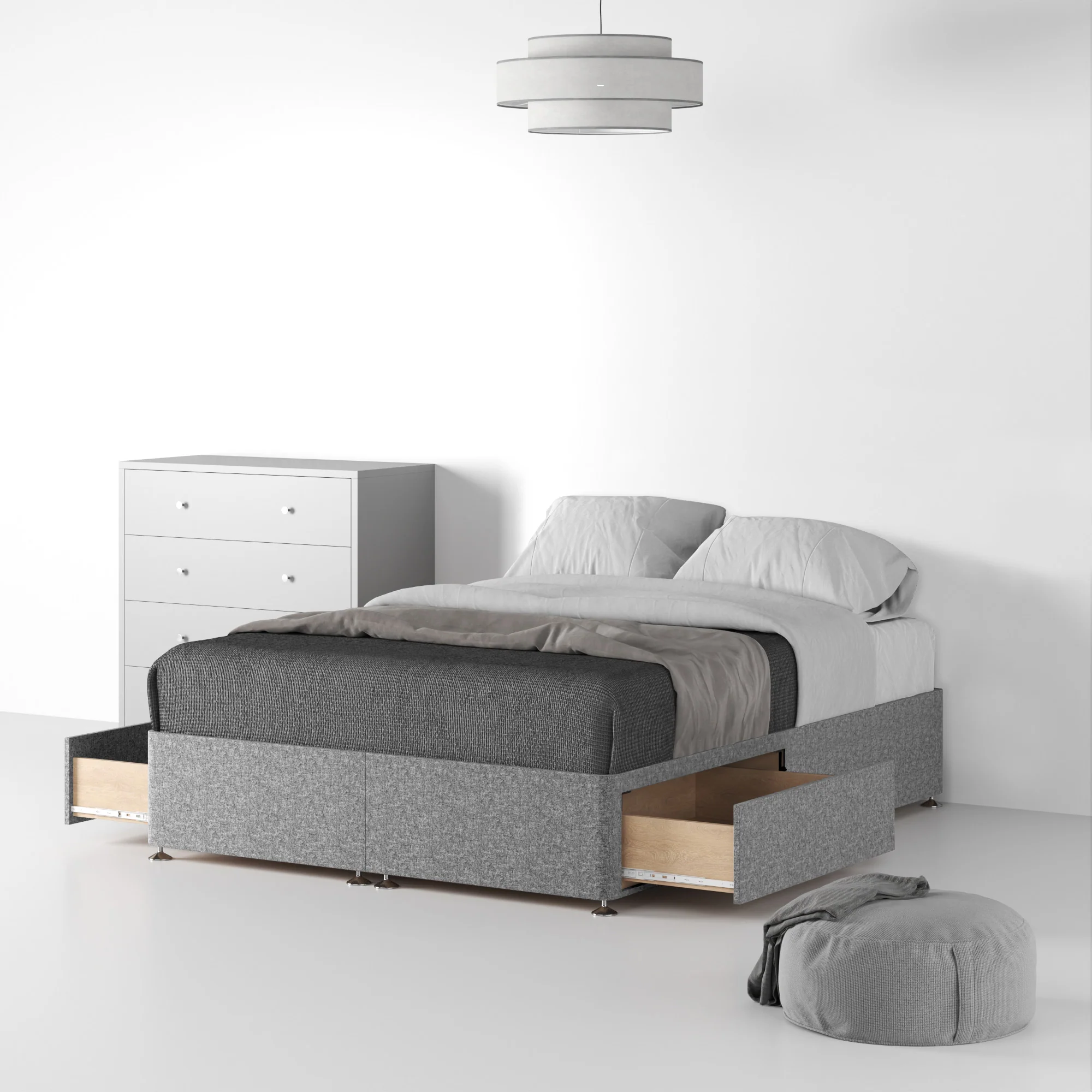 Farrow Linen Divan Bed Base - Image 21