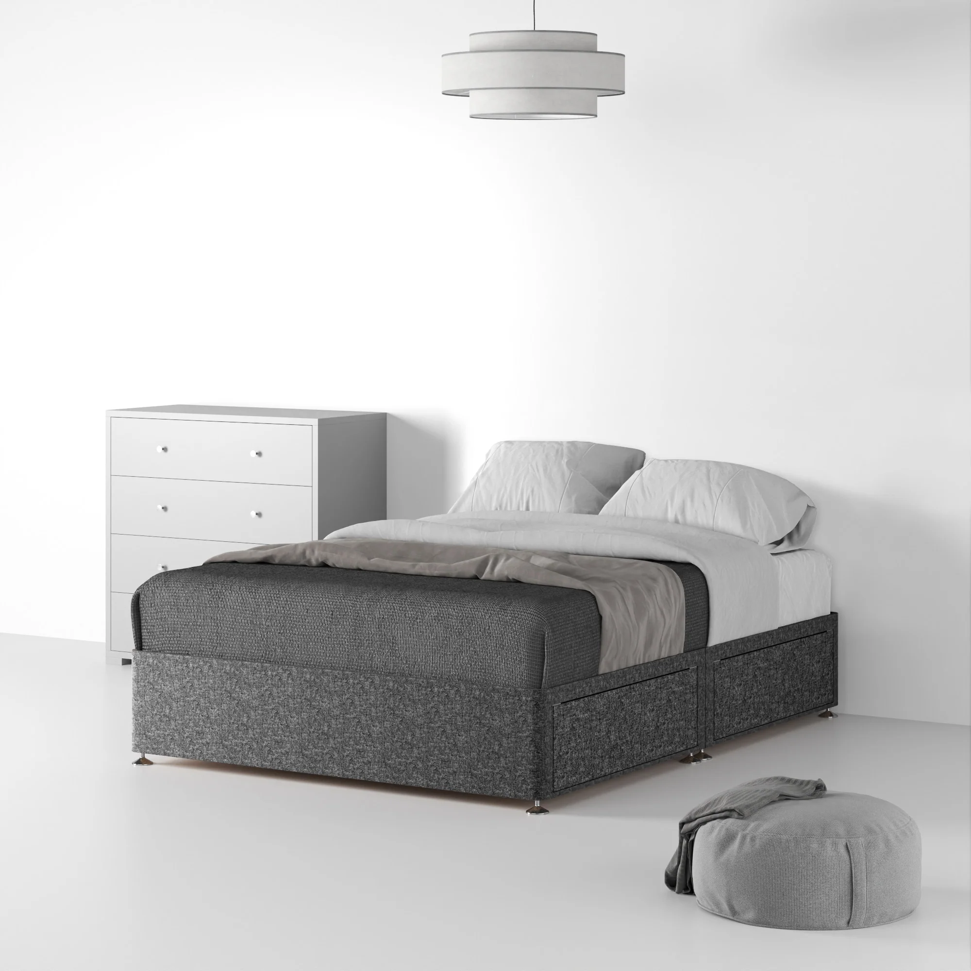 Farrow Linen Divan Bed Base - Image 28