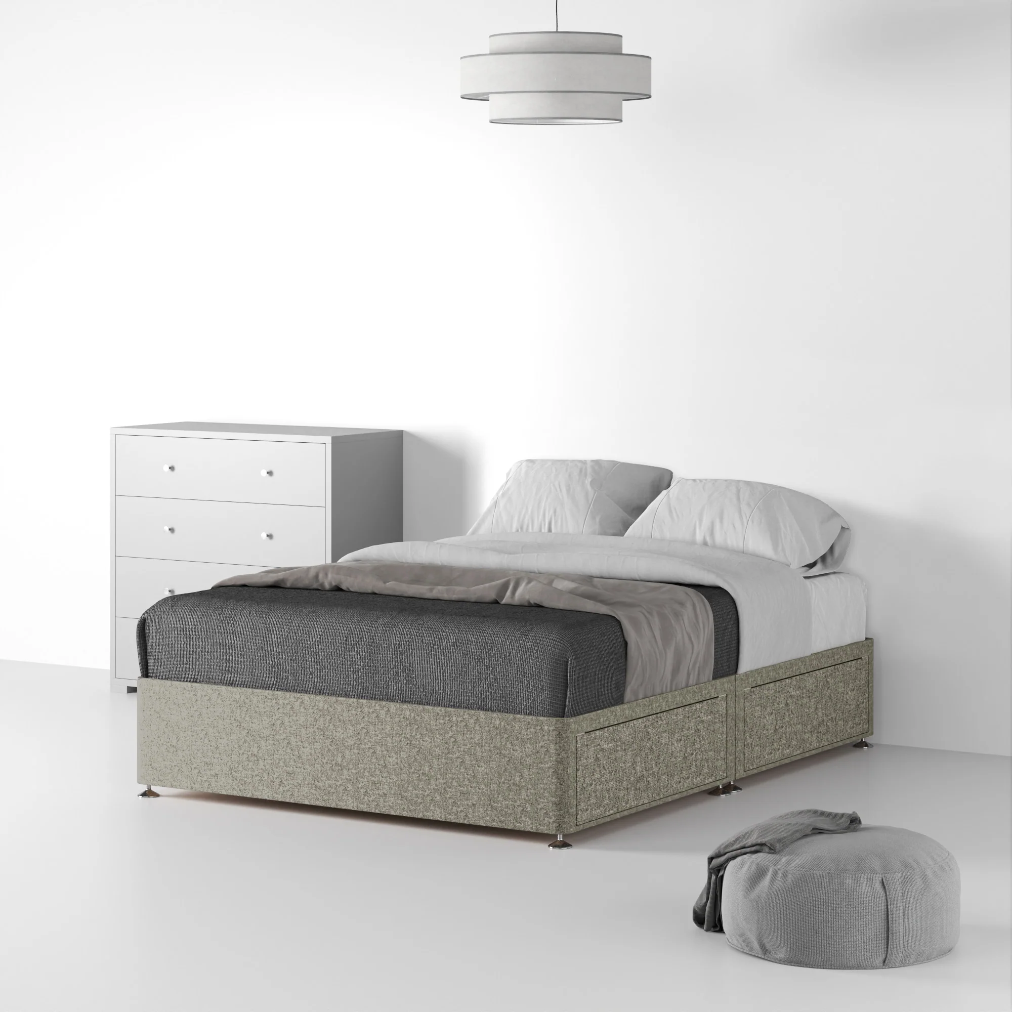 Farrow Linen Divan Bed Base - Image 30