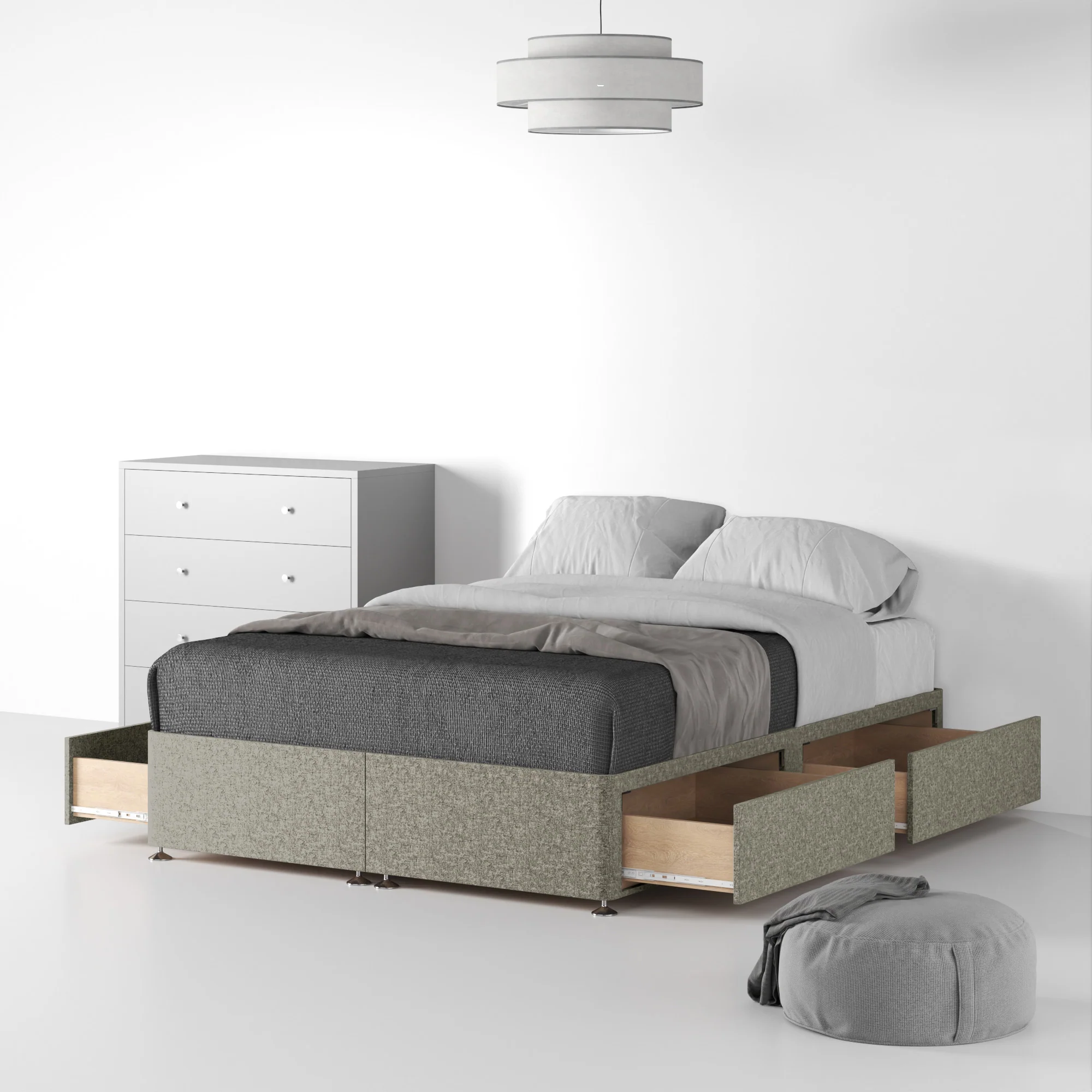 Farrow Linen Divan Bed Base - Image 37