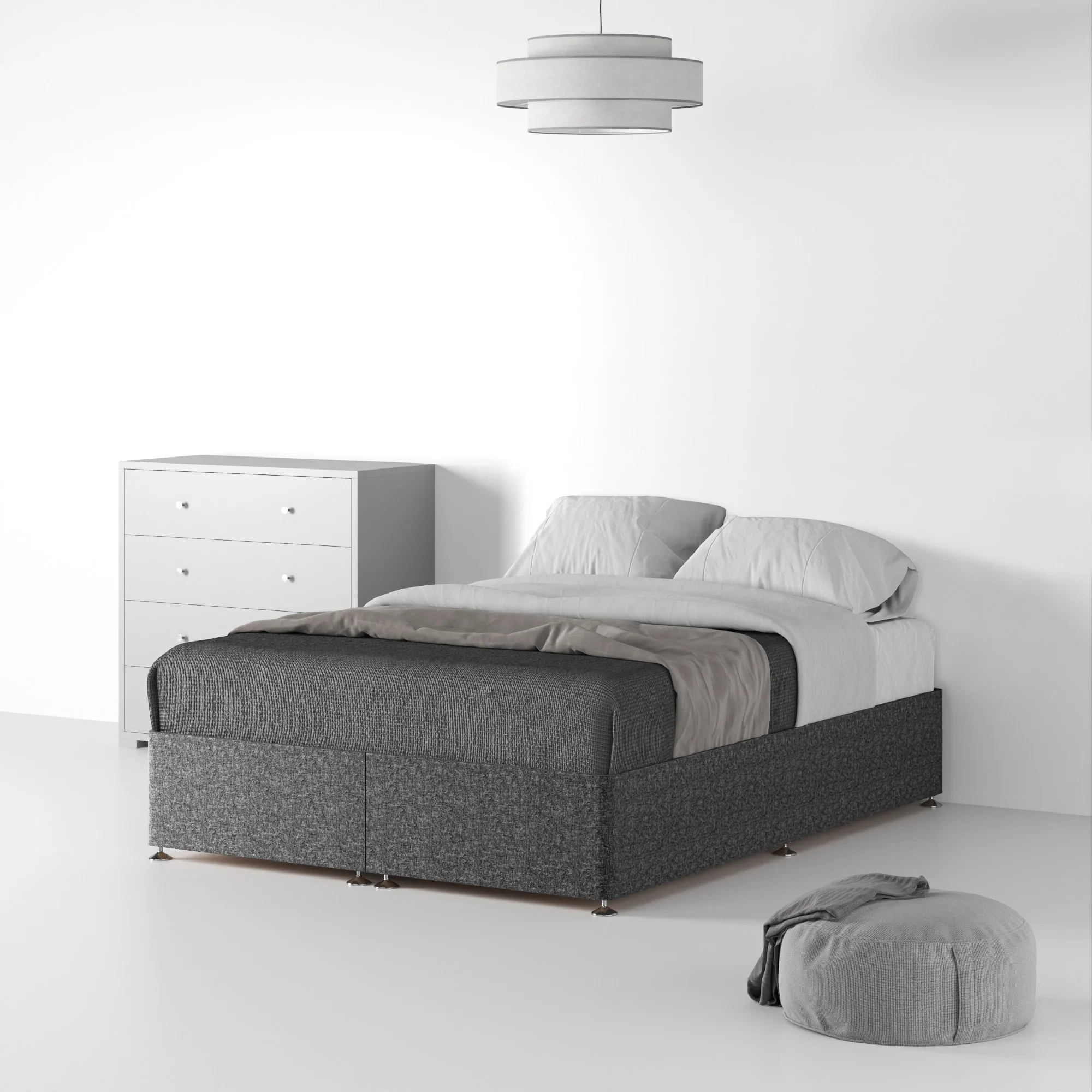 Farrow Linen Divan Bed Base - Image 4