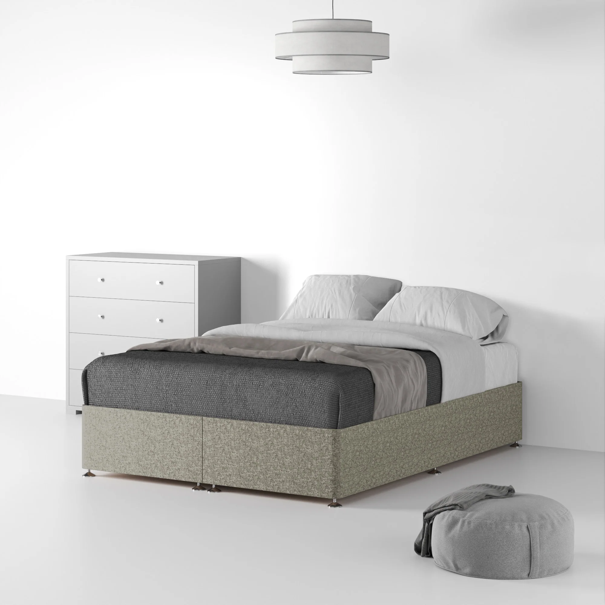 Farrow Linen Divan Bed Base - Image 5