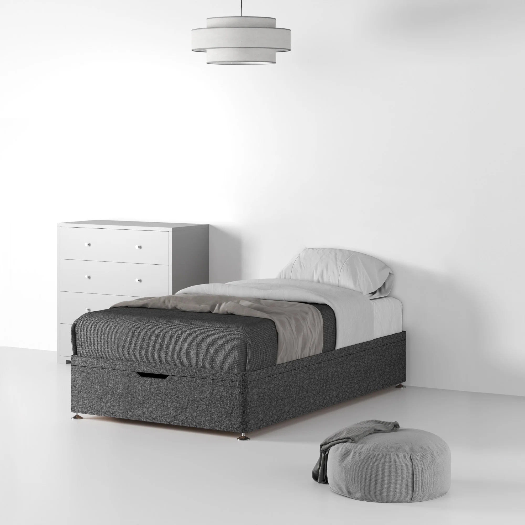 Farrow Linen Ottoman Divan Bed Base - Image 7