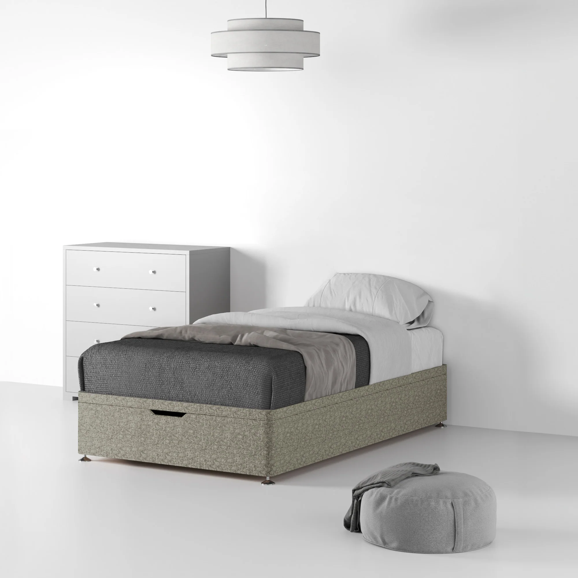 Farrow Linen Ottoman Divan Bed Base - Image 8