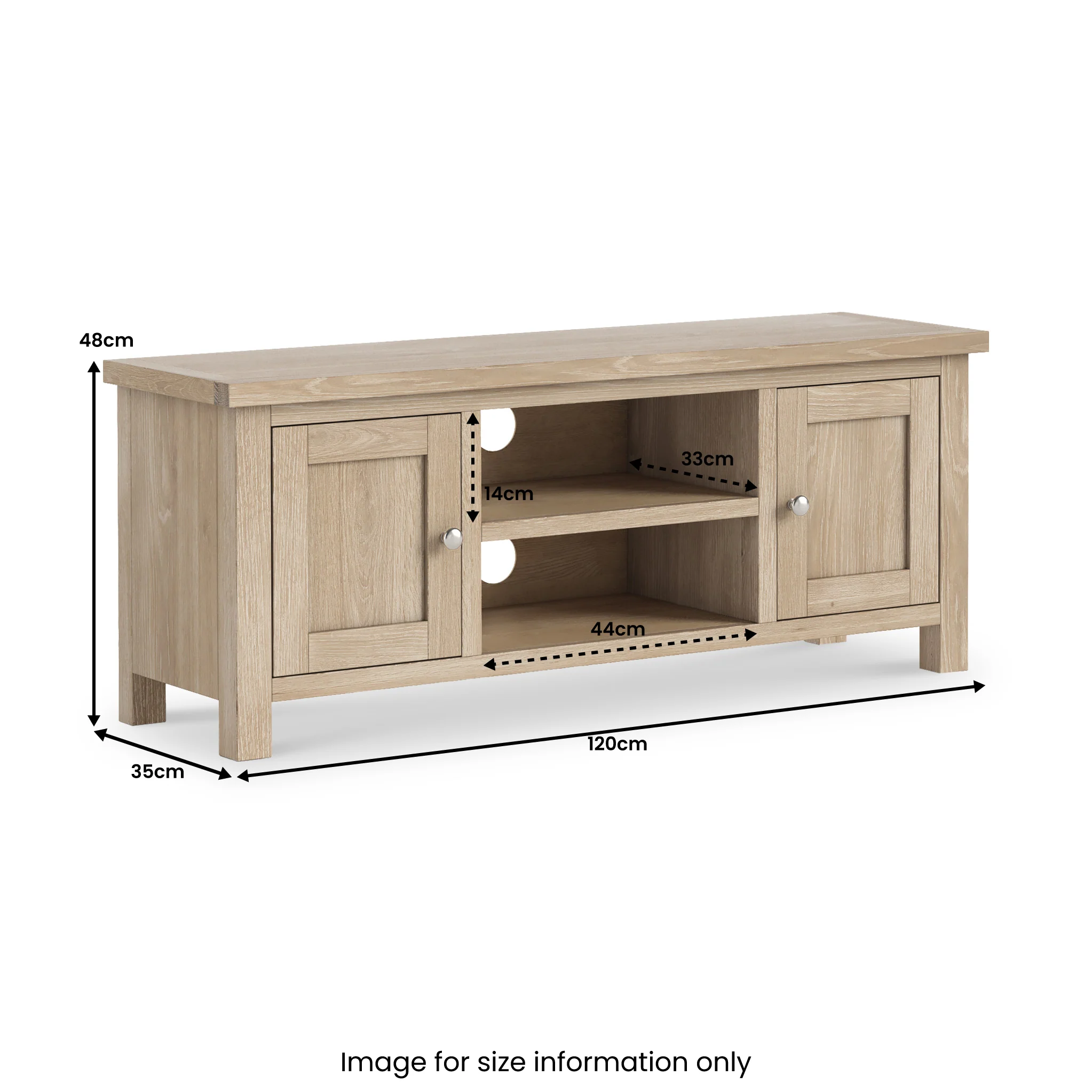 Farro Washed Oak 120cm TV Stand - Image 9