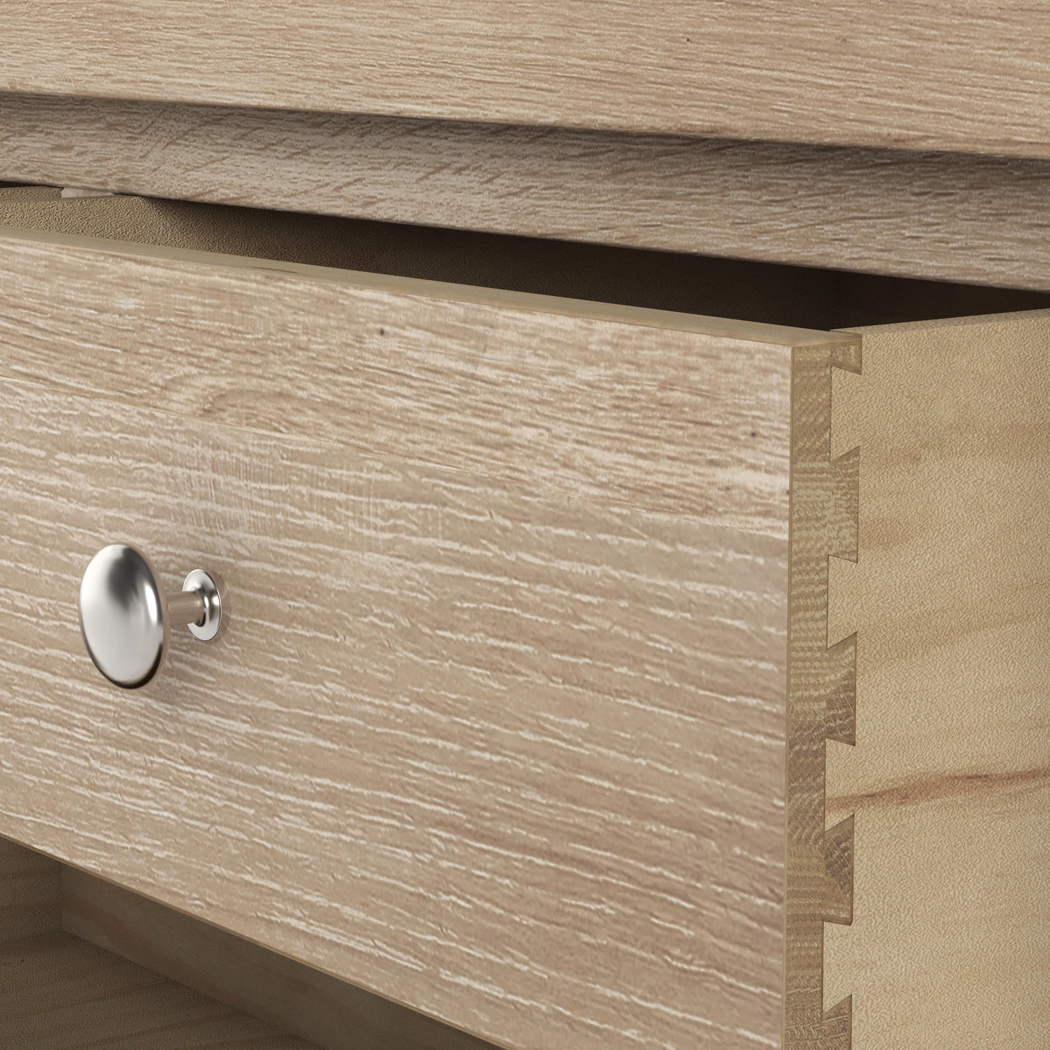 Farro Washed Oak 2 Over 3 Chest Of Drawers - Image 7