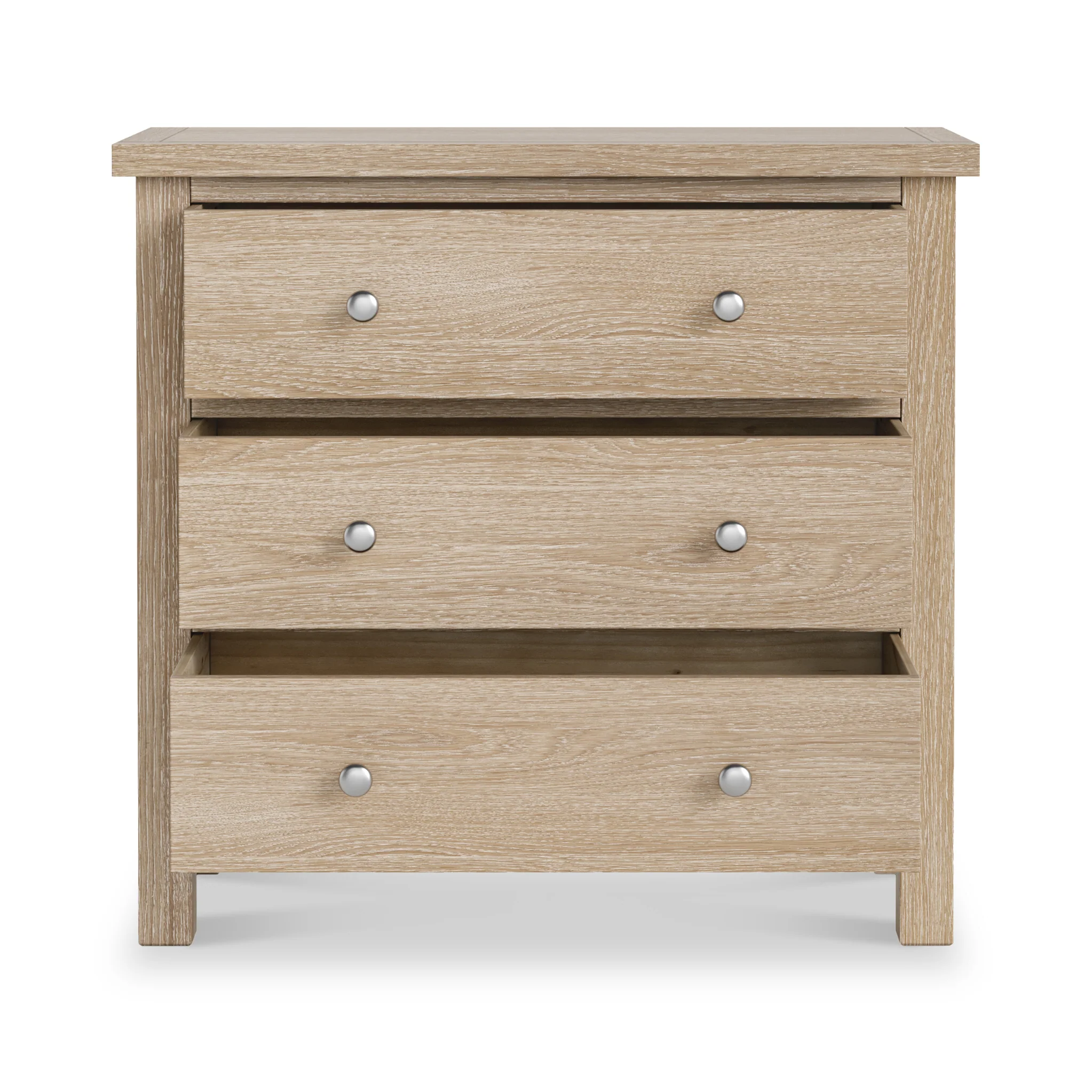Farro Washed Oak 3 Drawer Chest - Image 3