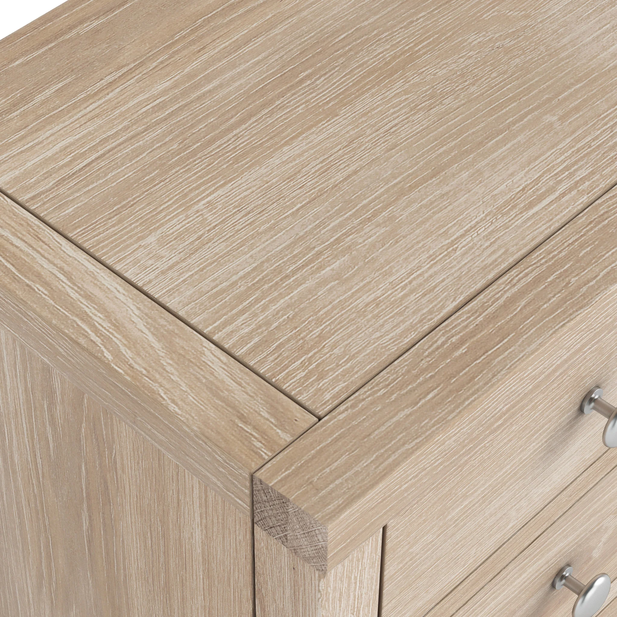 Farro Washed Oak 5 Drawer Tallboy Chest - Image 5