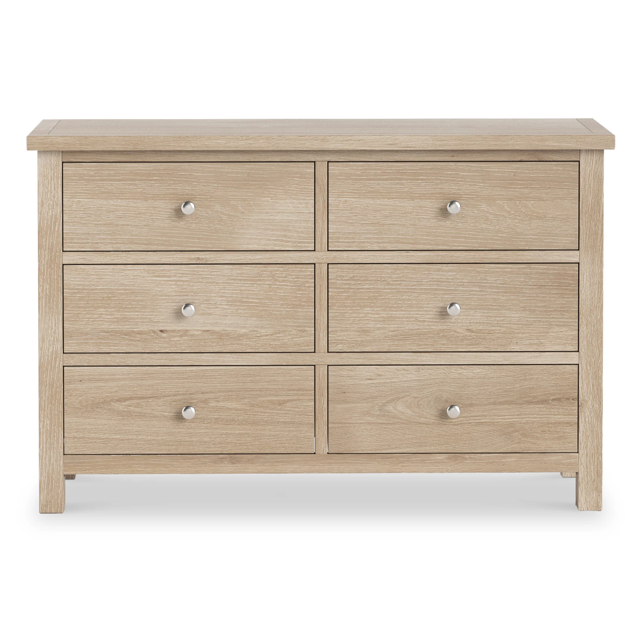 Farro Washed Oak 6 Drawer Chest - Image 3