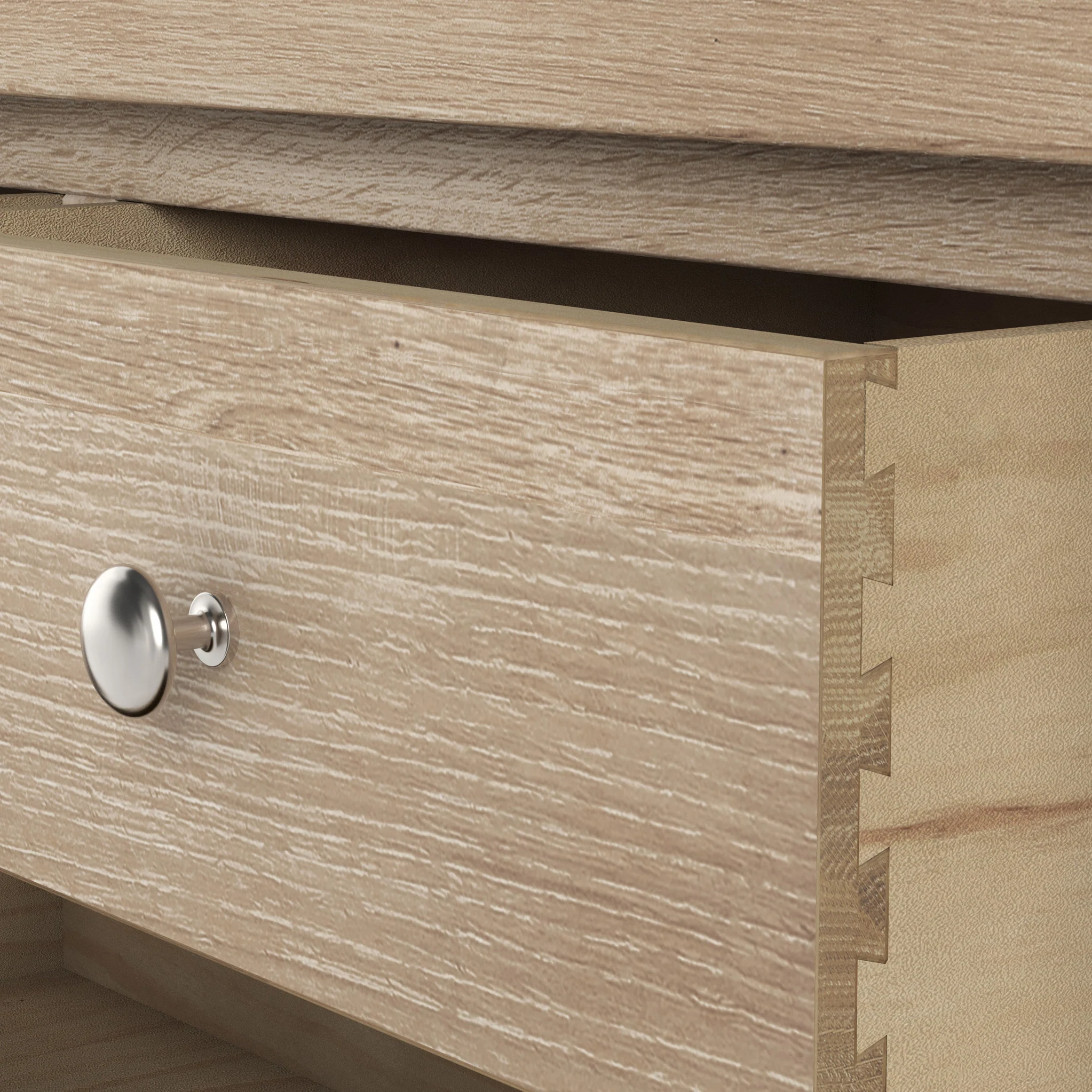 Farro Washed Oak 6 Drawer Chest - Image 7