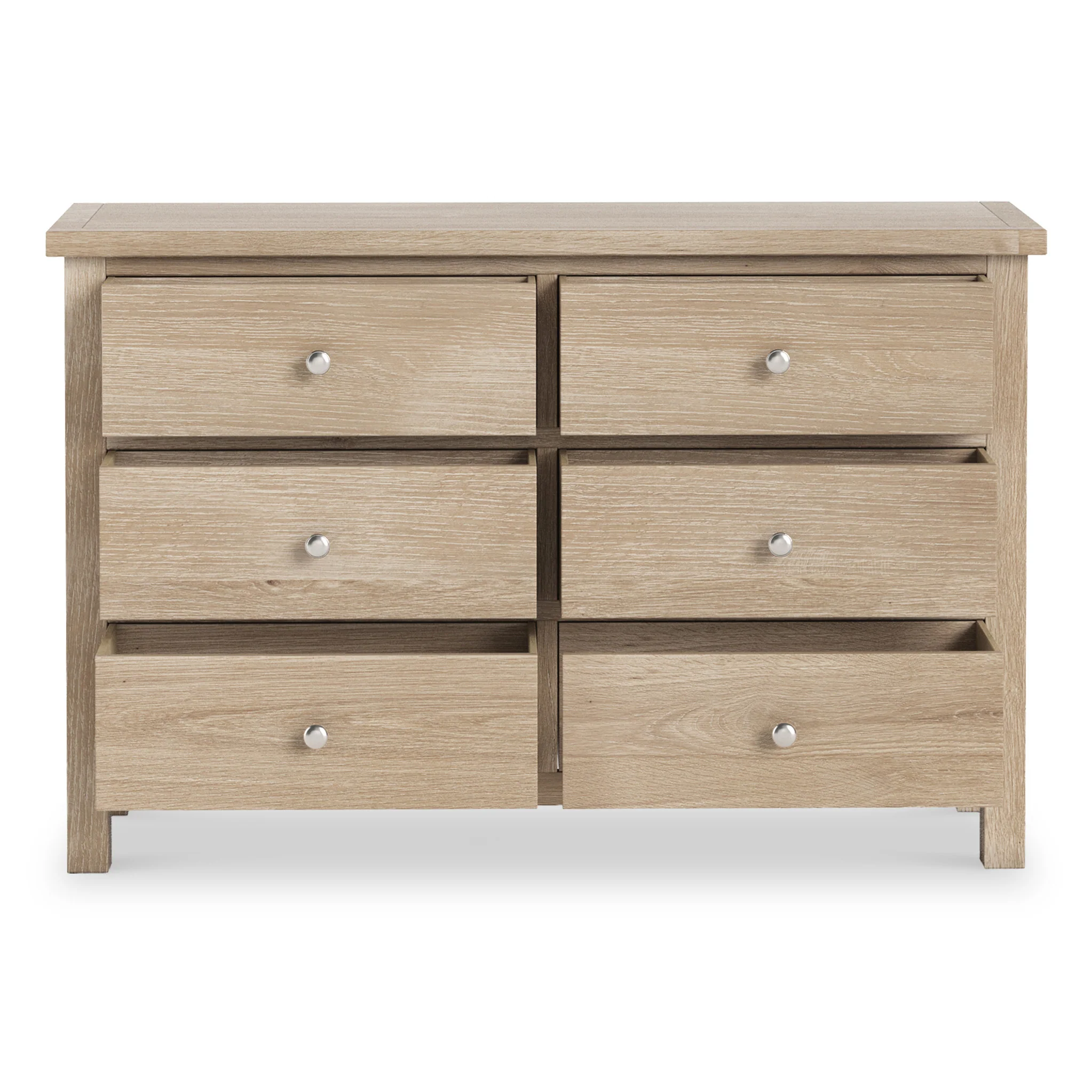 Farro Washed Oak 6 Drawer Chest - Image 9