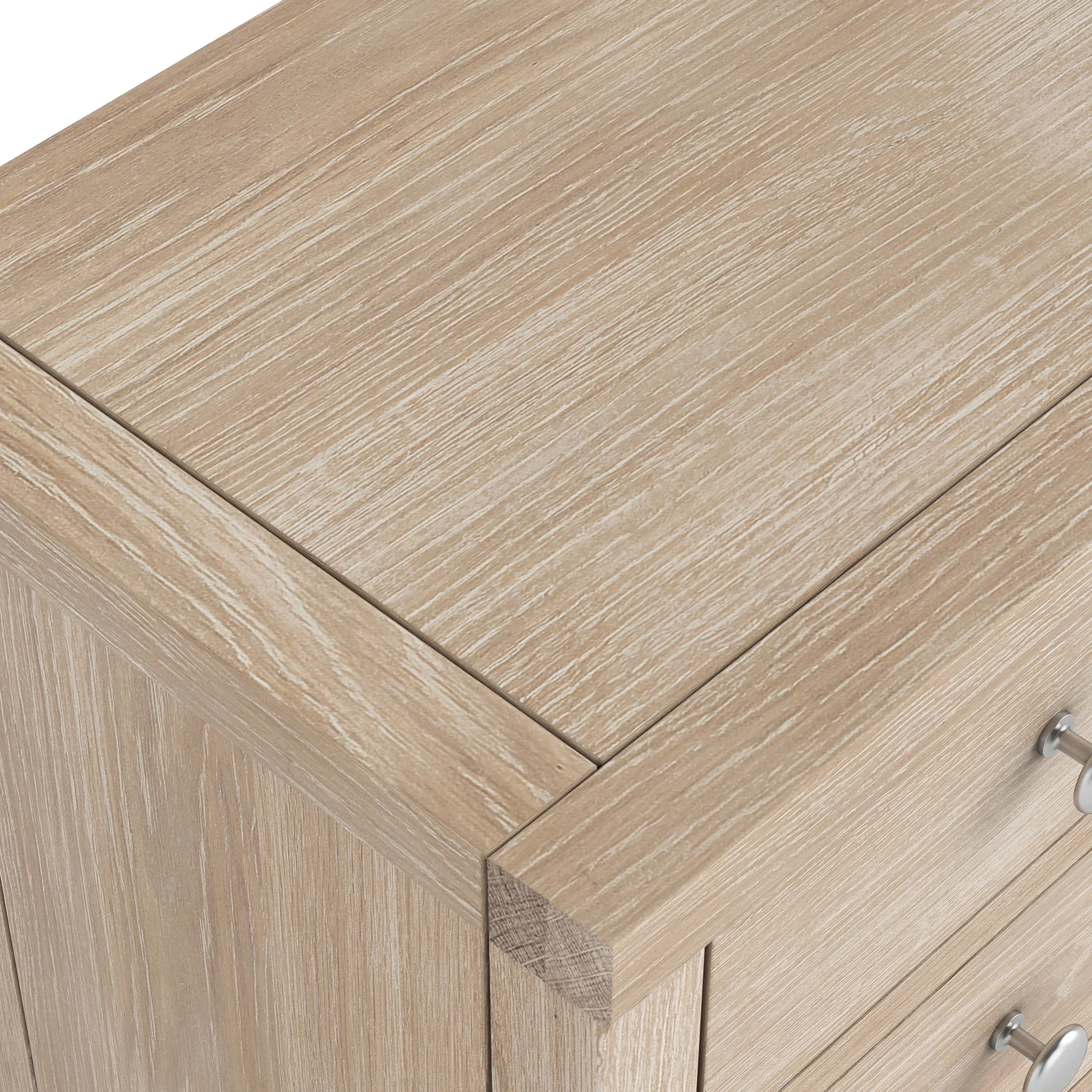 Farro Washed Oak Bedside Table - Image 5