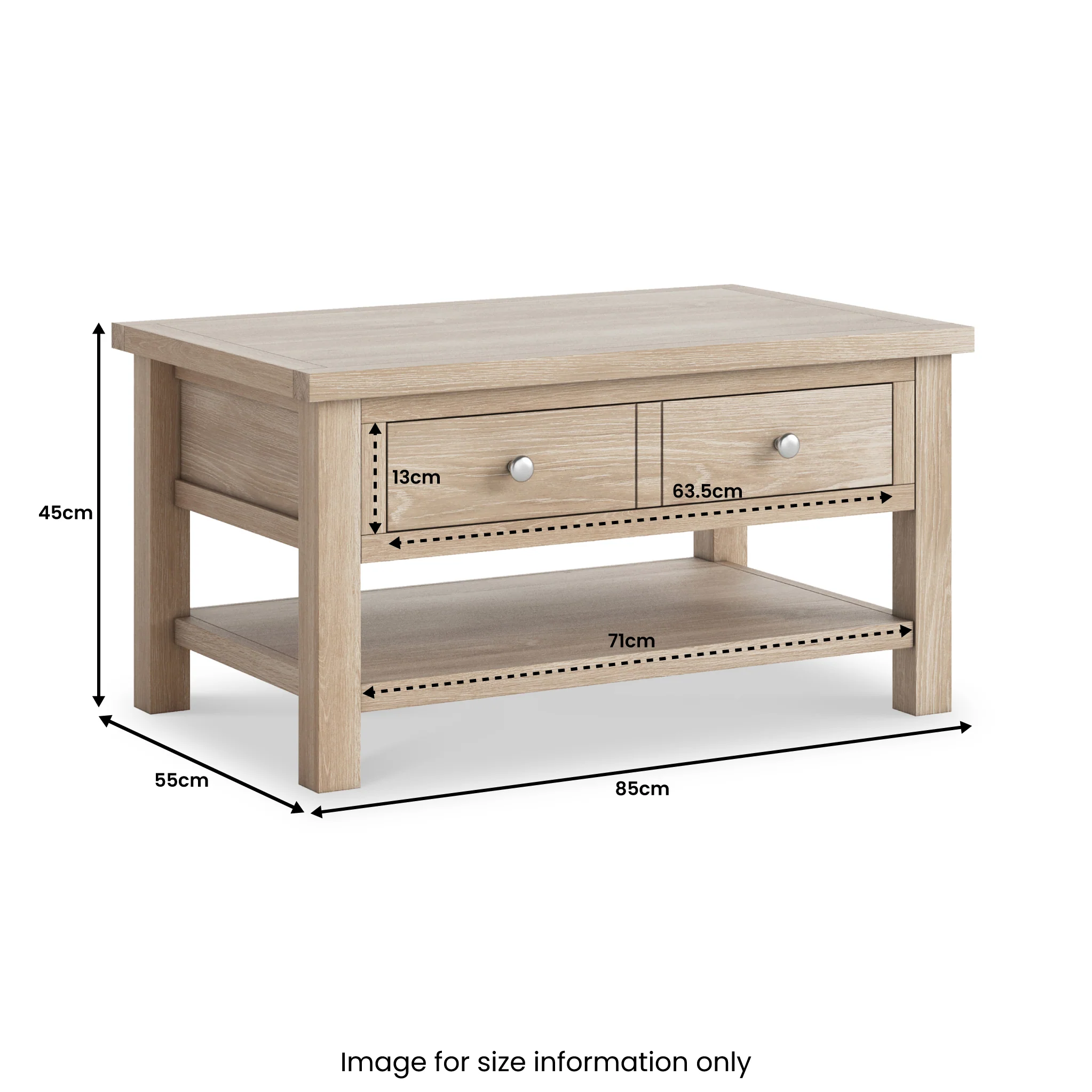 Farro Washed Oak Coffee Table - Image 8