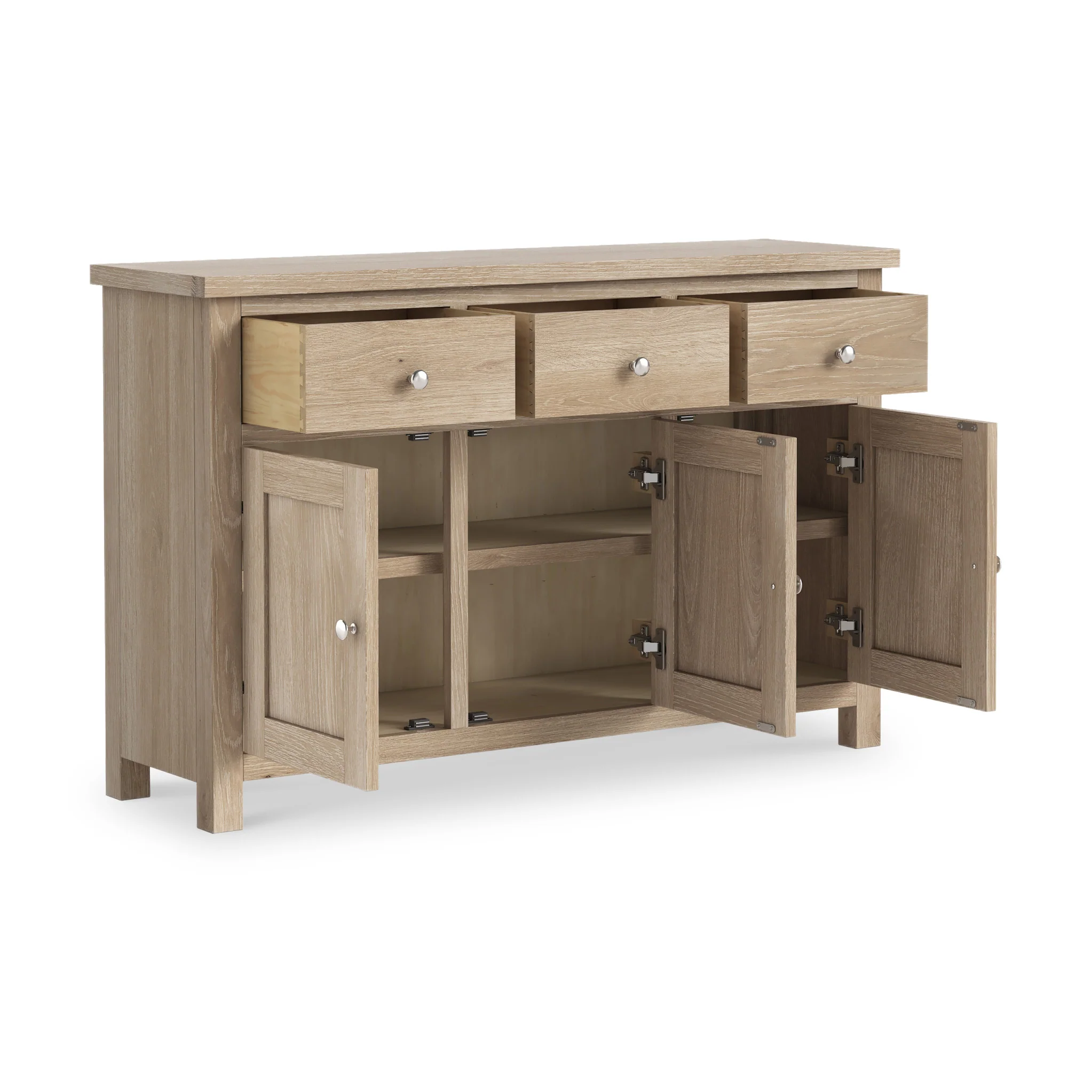 Farro Washed Oak Large Sideboard - Image 5