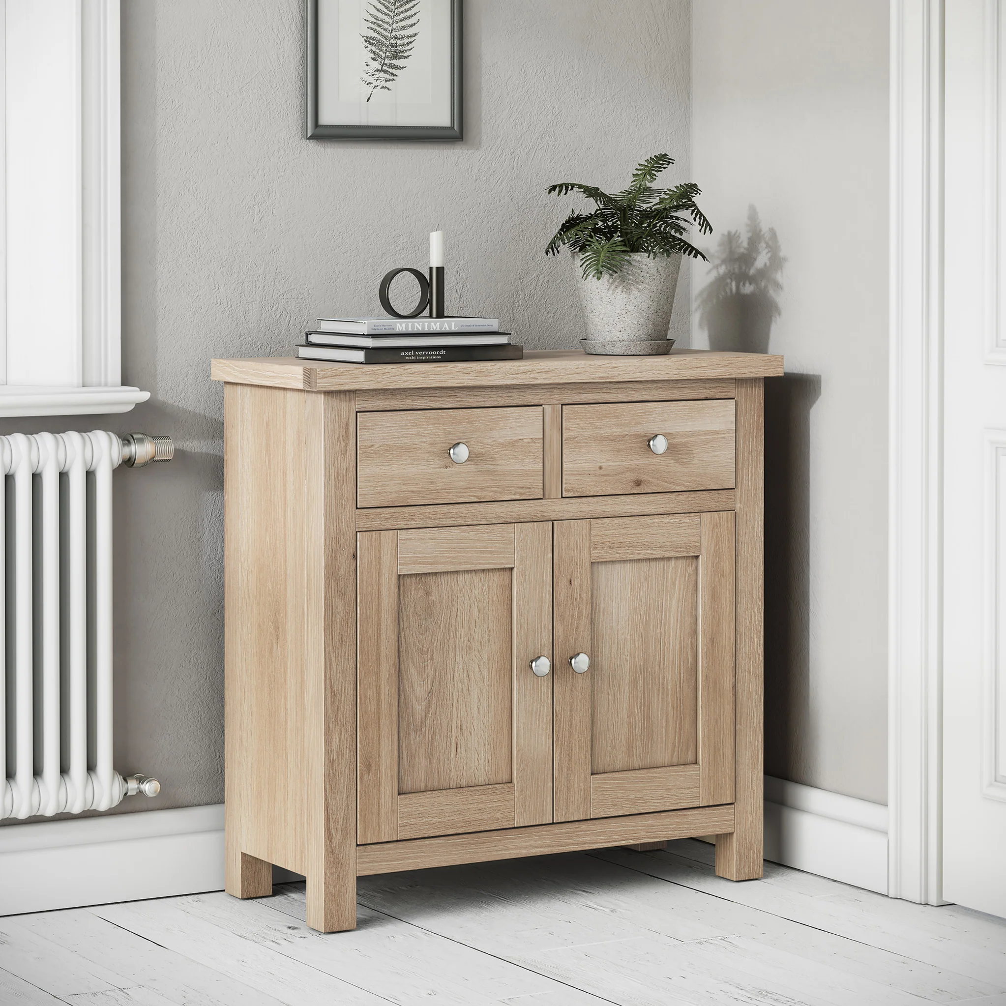 Farro Washed Oak Mini Sideboard - Image 2
