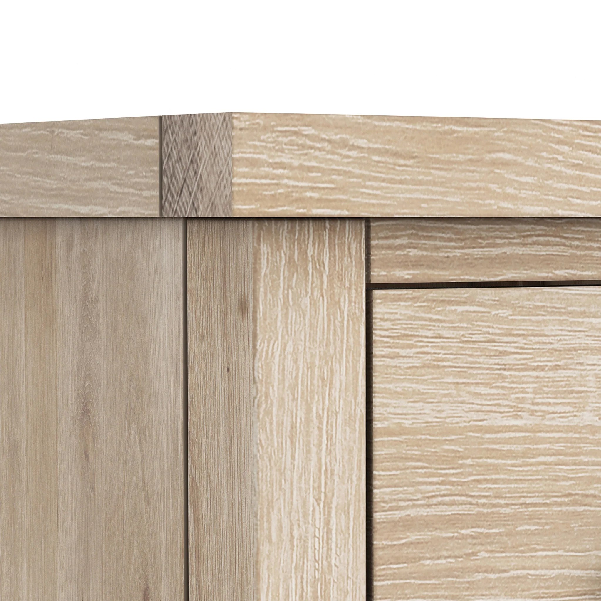 Farro Washed Oak Slim Bedside Table - Image 5
