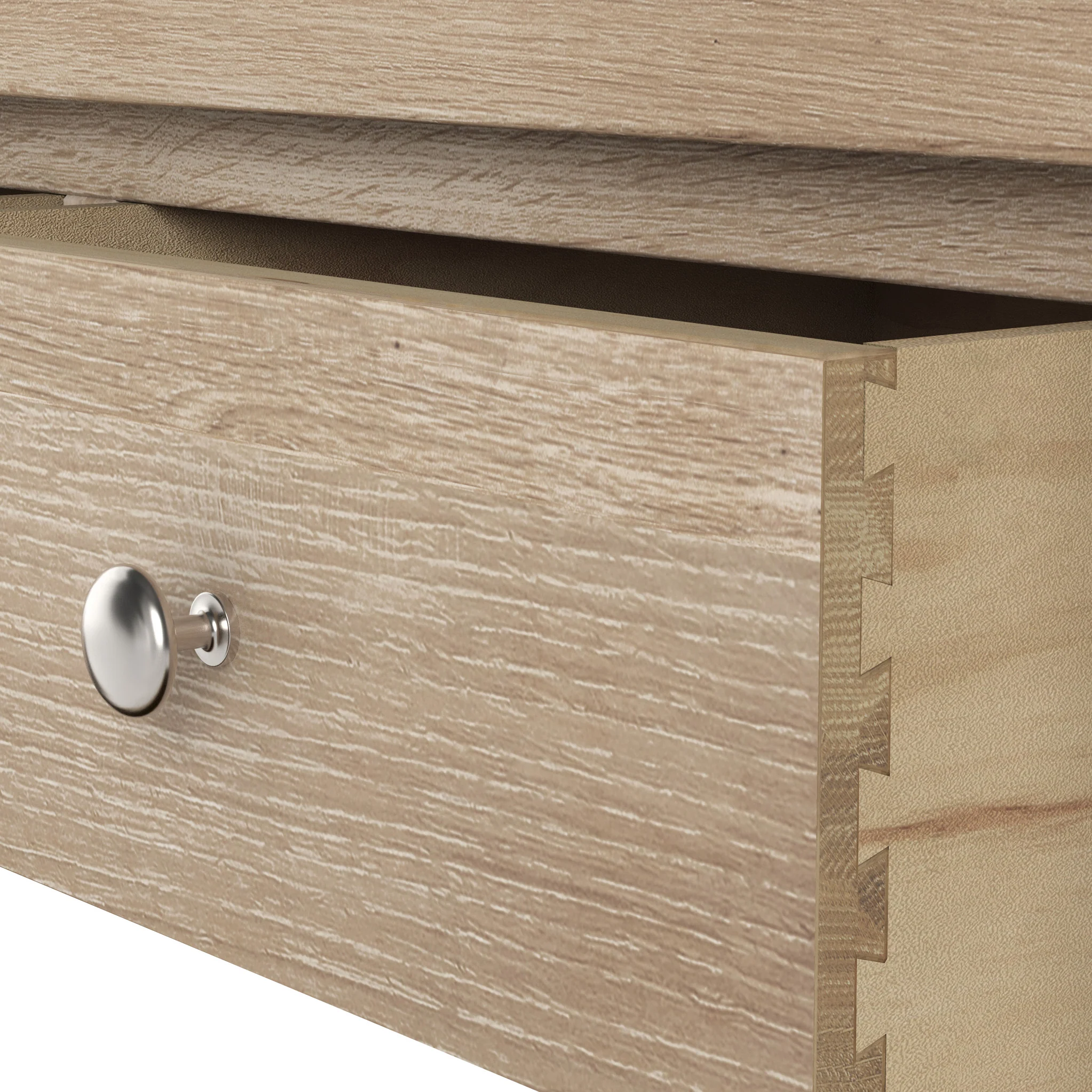 Farro Washed Oak Triple Wardrobe with Drawers - Image 5