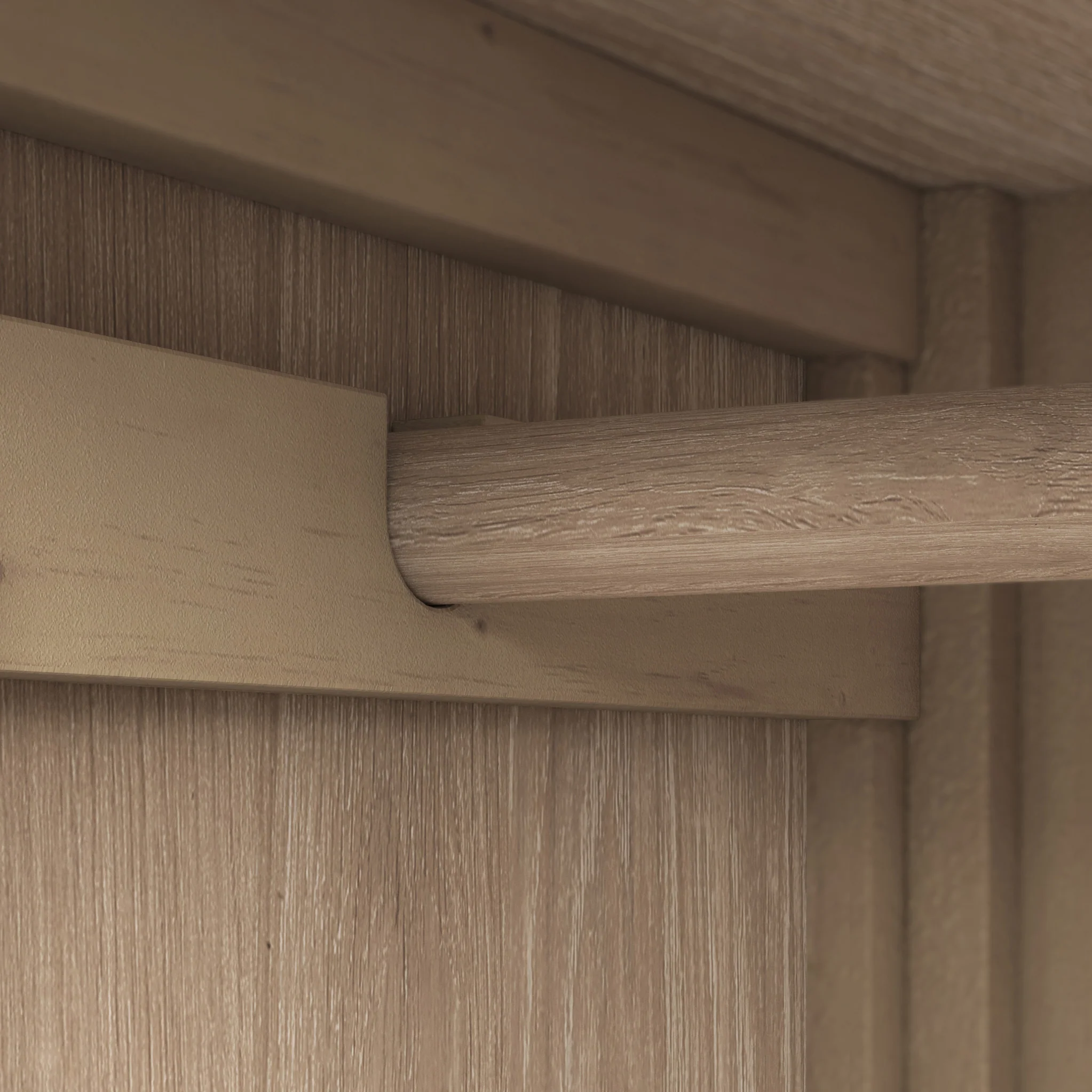Farro Washed Oak Triple Wardrobe with Drawers - Image 6