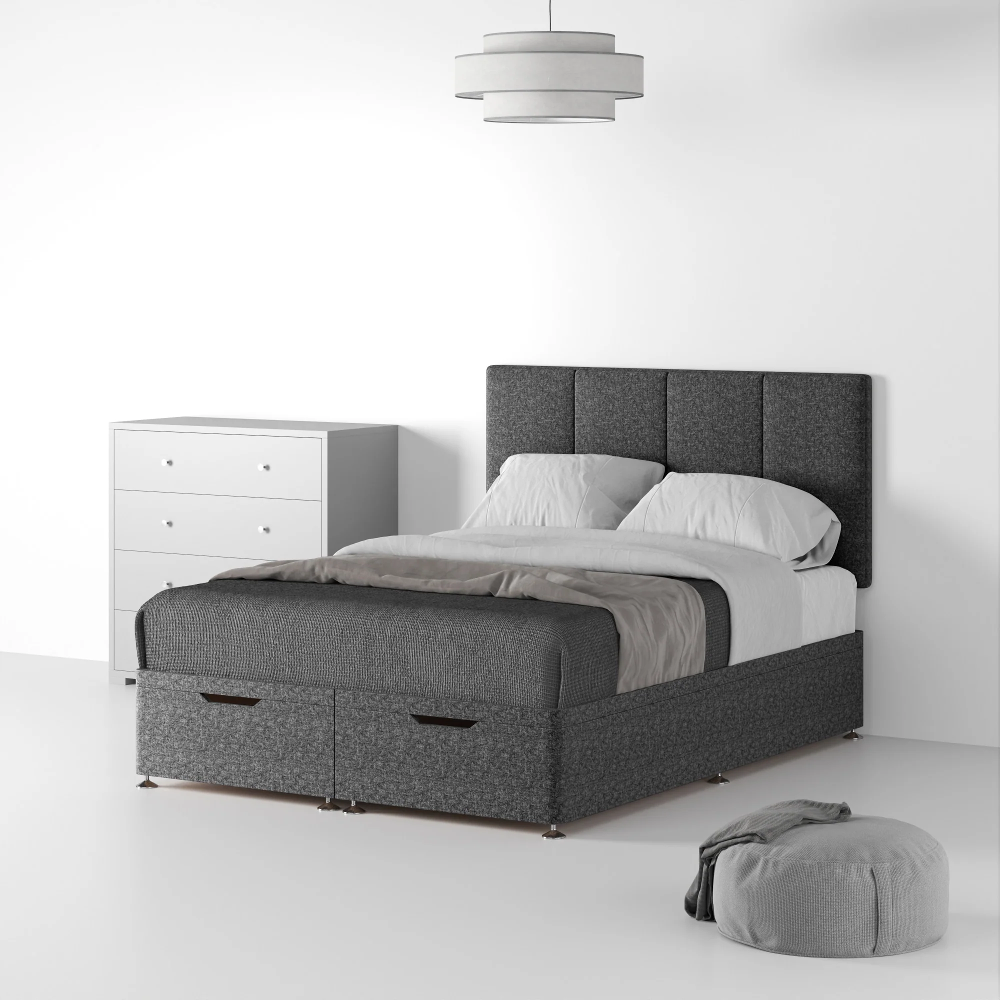 Farrow Piano Linen Divan Bed and Headboard - Image 49