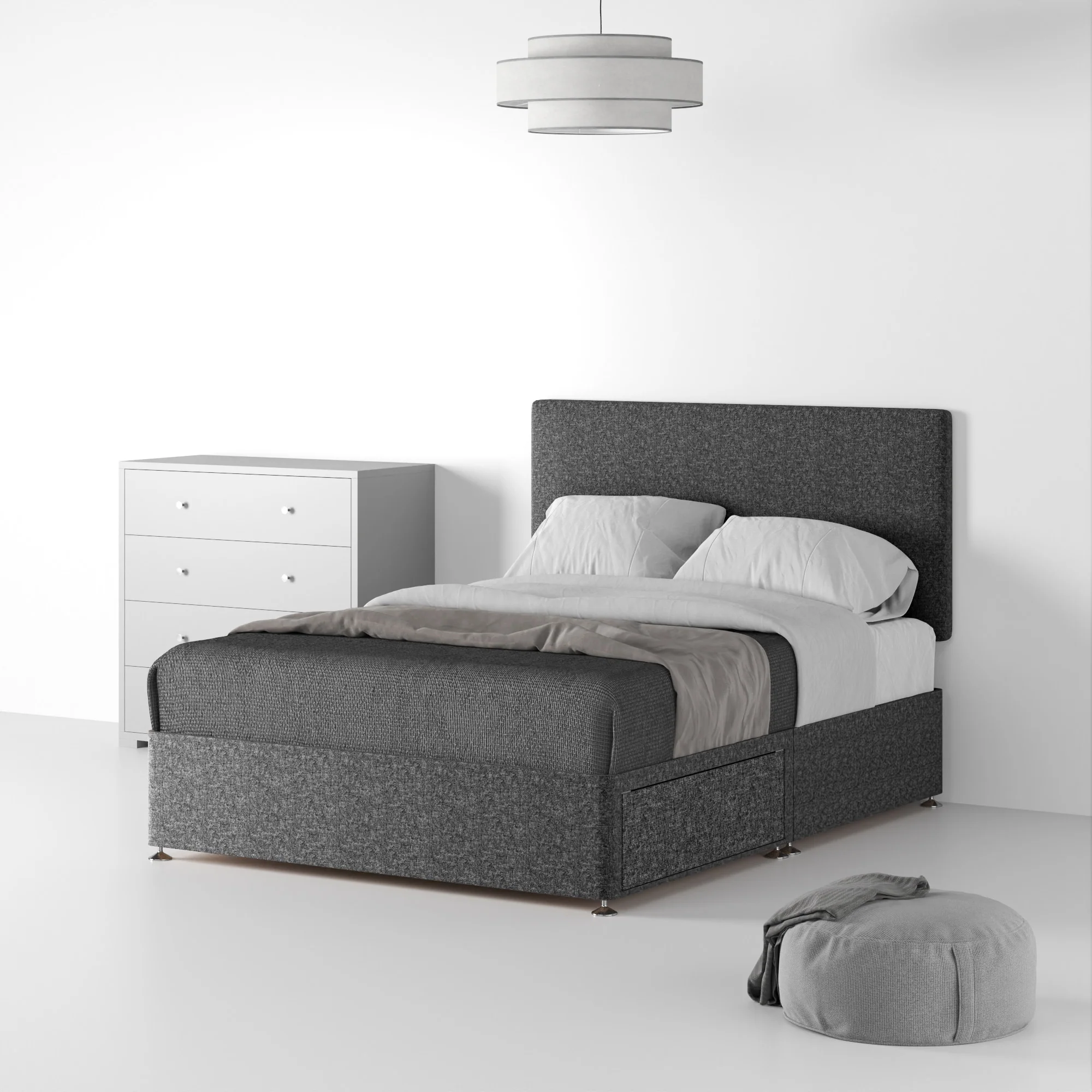 Farrow Standard Linen Divan Bed and Headboard - Image 10