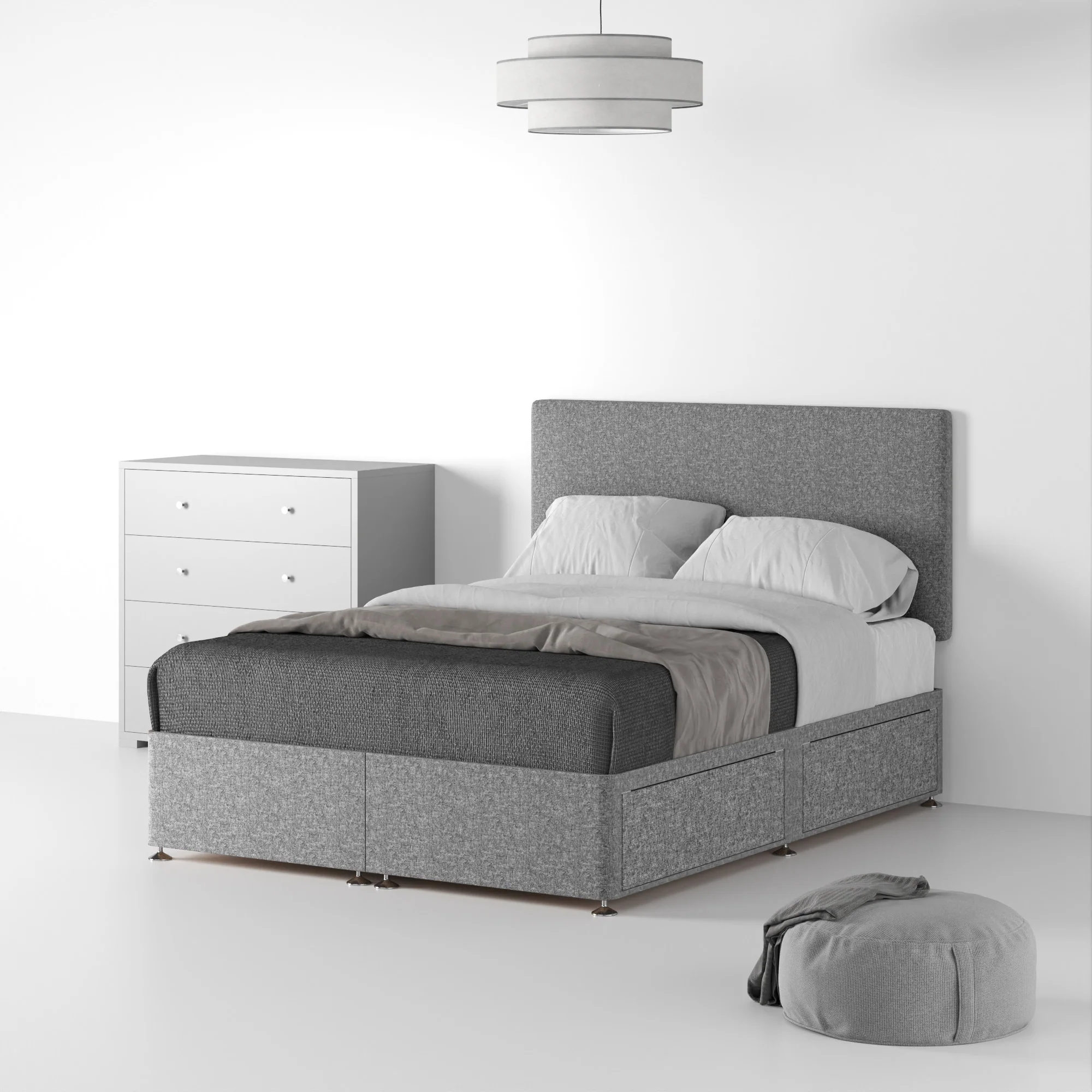 Farrow Standard Linen Divan Bed and Headboard - Image 38