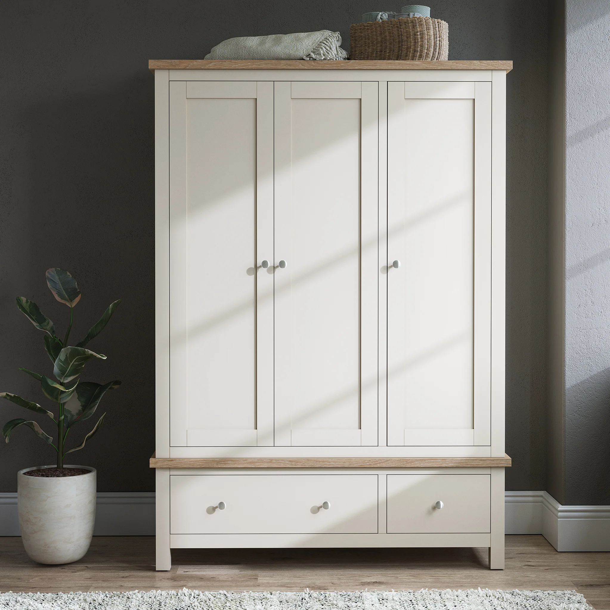 Farro Triple Wardrobe with Drawers - Image 21