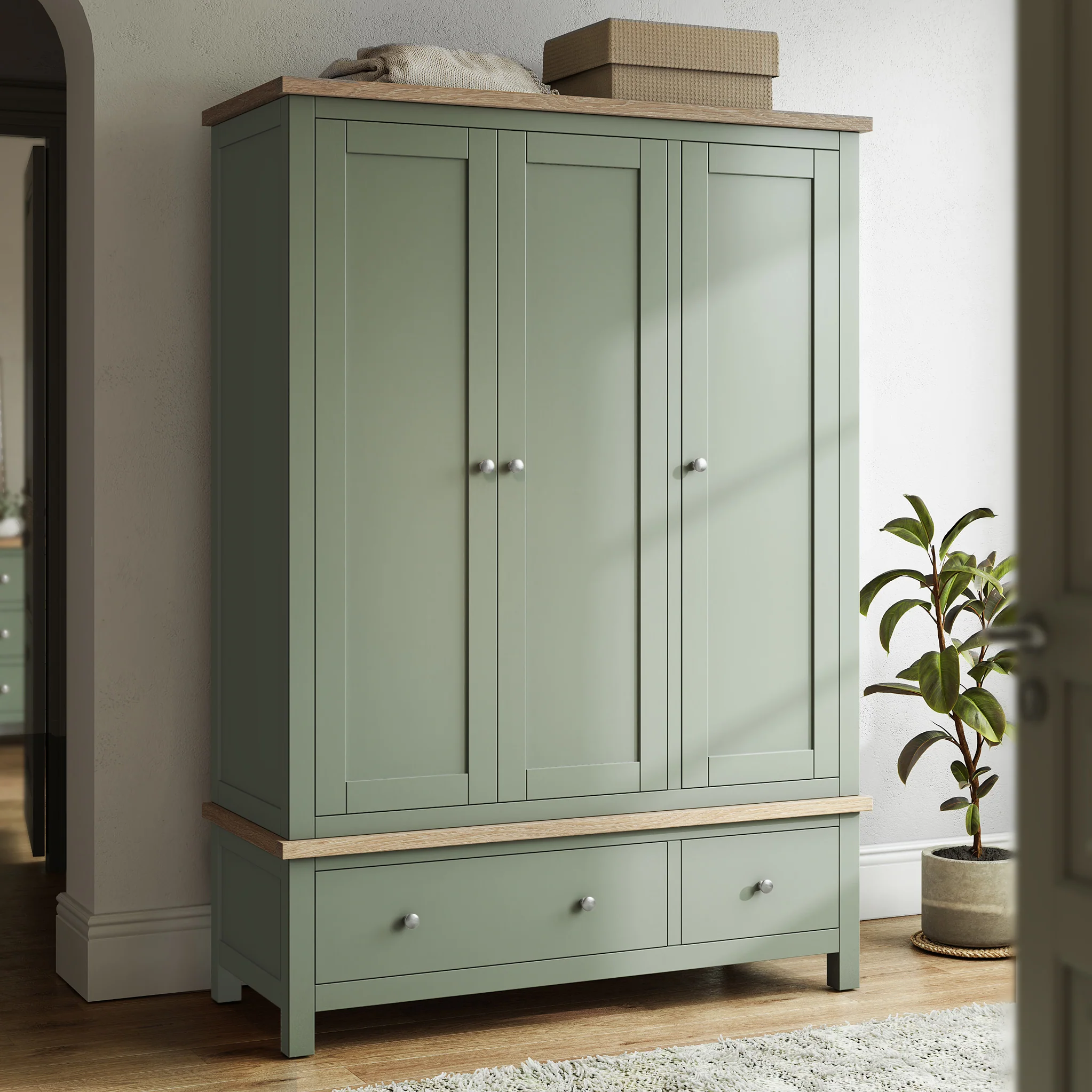 Farro Triple Wardrobe with Drawers - Image 51