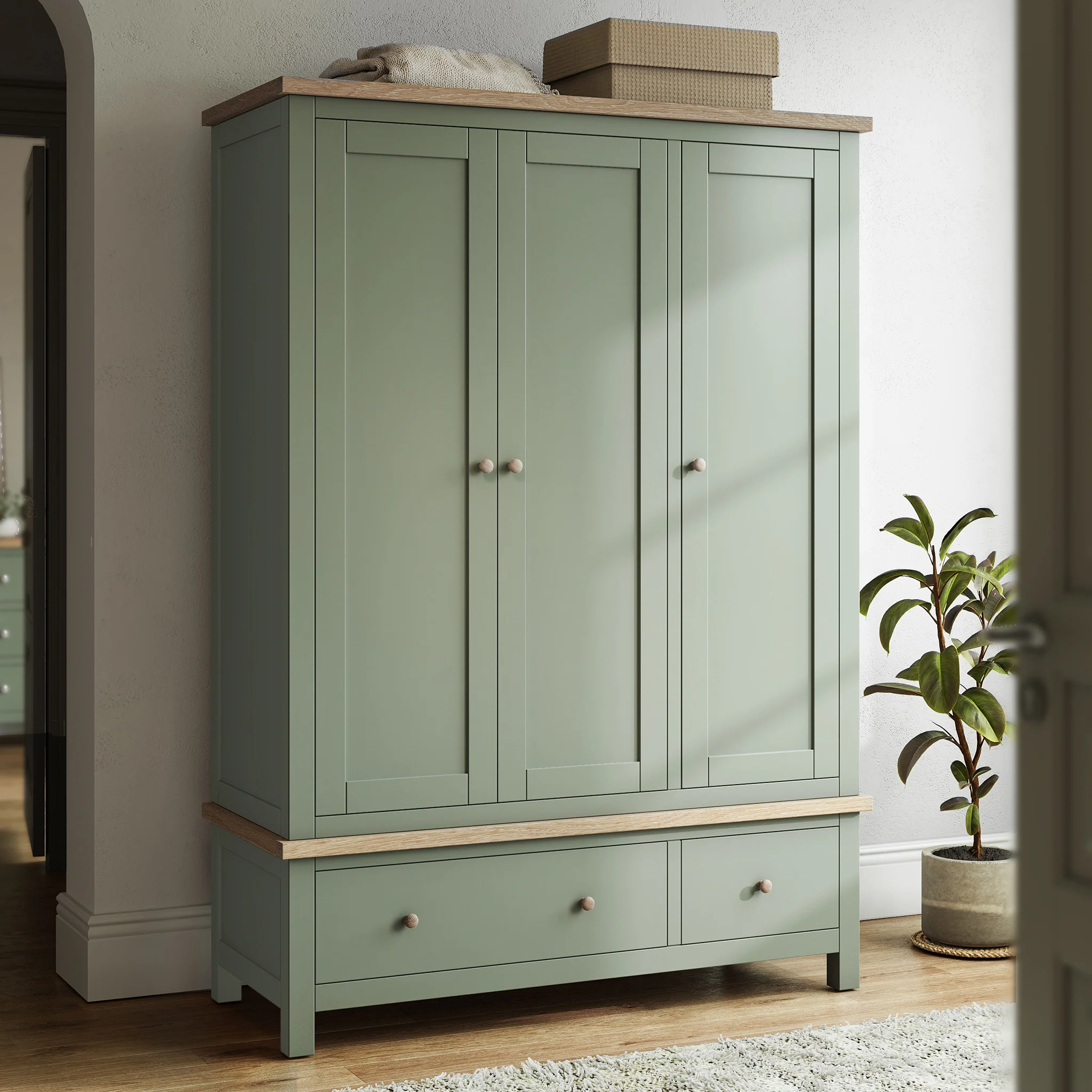 Farro Triple Wardrobe with Drawers - Image 54