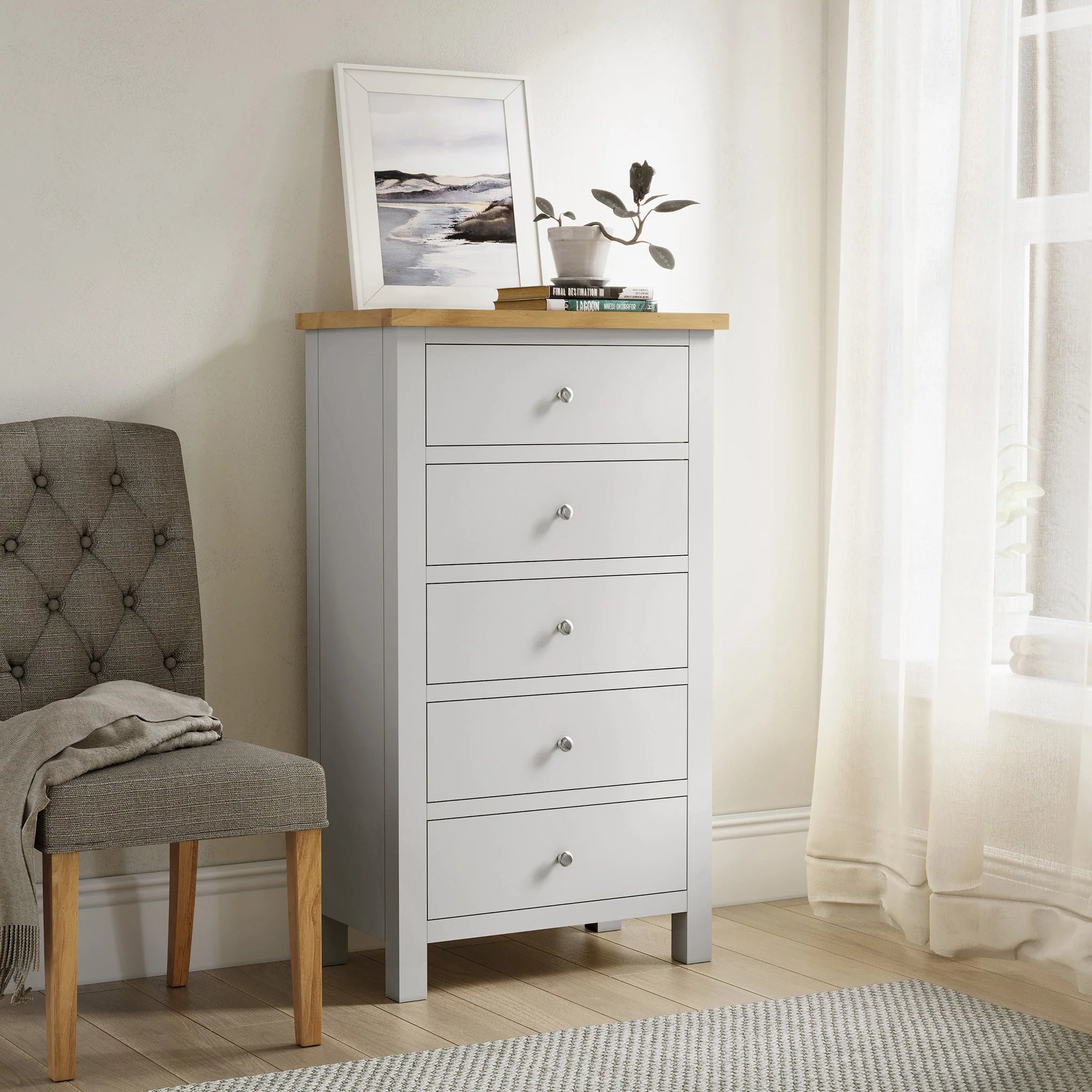 Farro XL 5 Drawer Tallboy Chest - Image 17